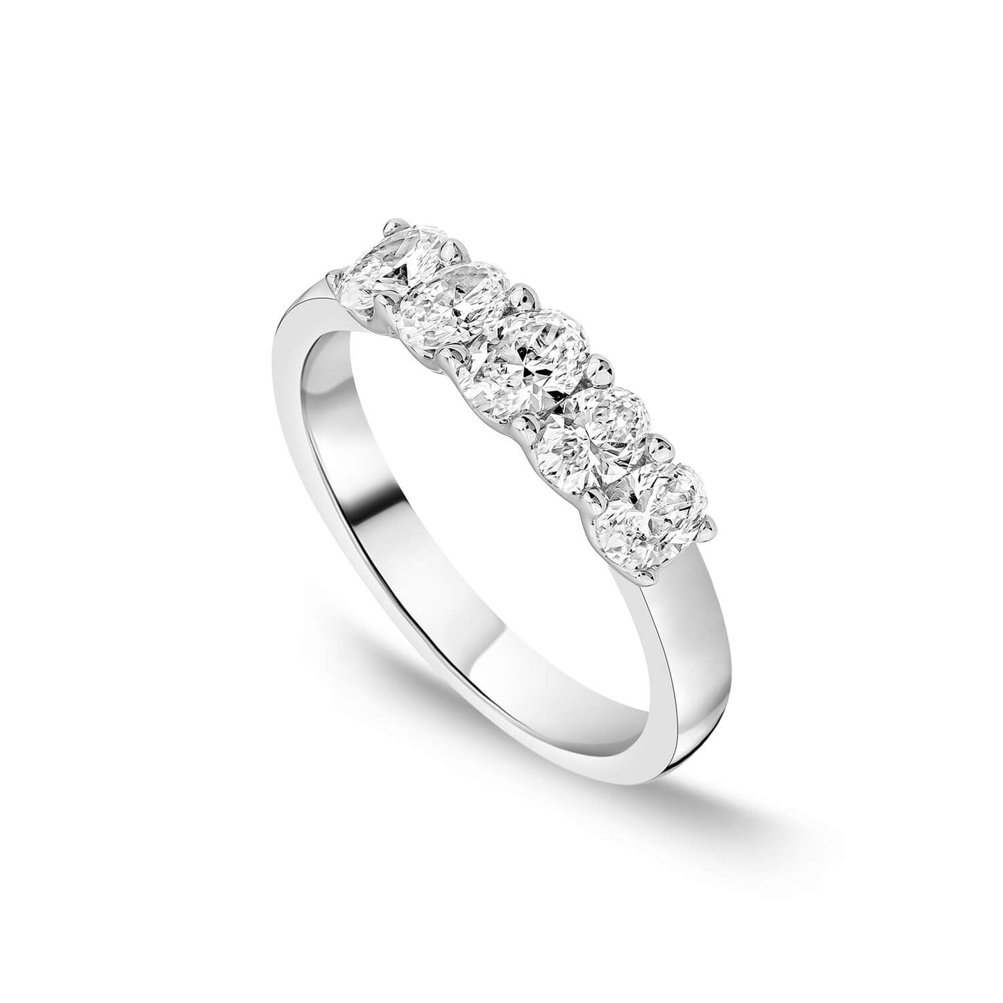 Born 18ct White Gold 5 Stone 1ct Lab Grown Diamond Ring
