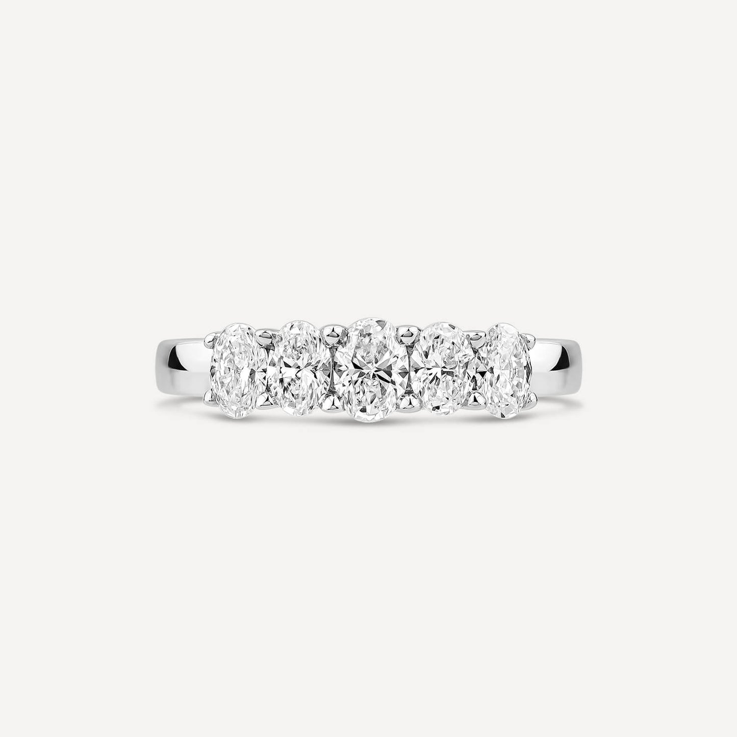 Born 18ct White Gold 5 Stone 1ct Lab Grown Diamond Ring