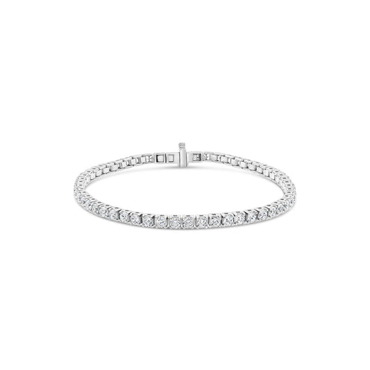 Born 18ct White Gold 5ct Lab Grown Diamond Tennis Bracelet