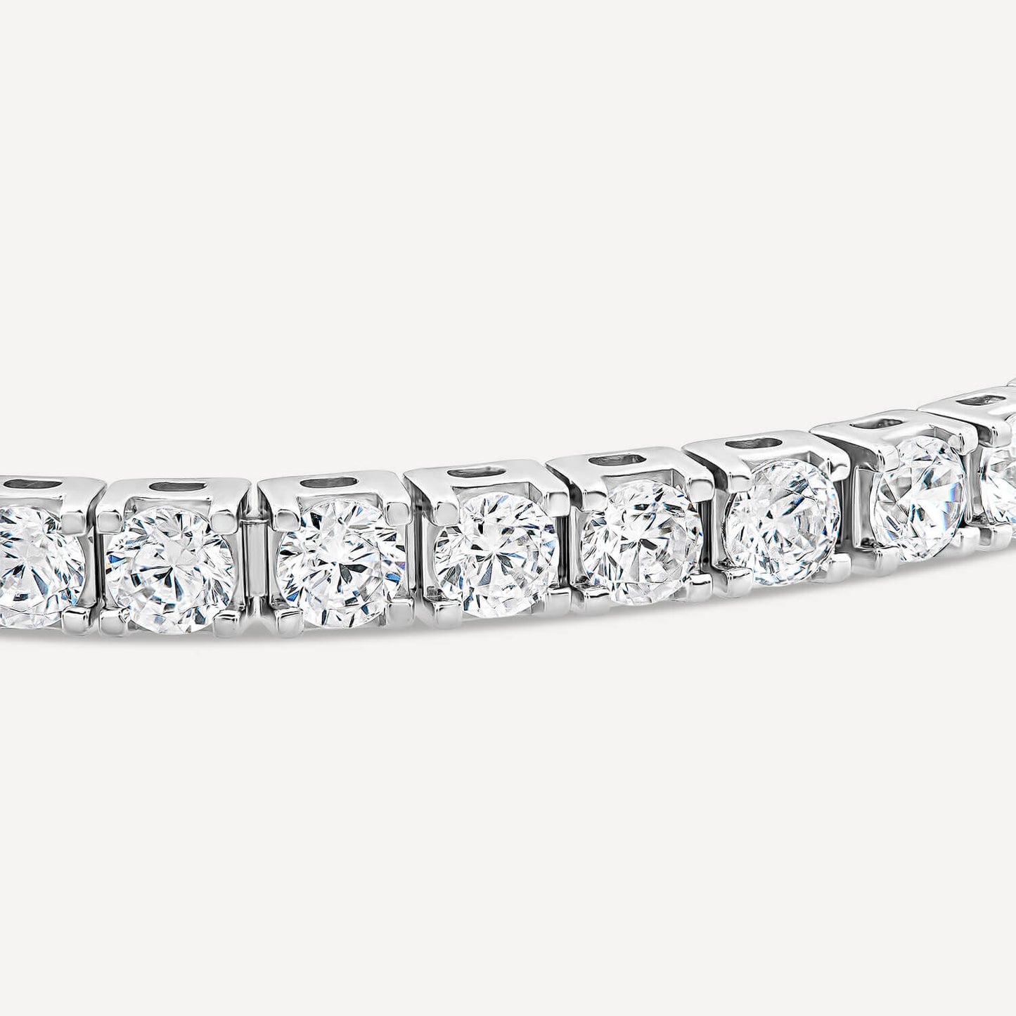 Born 18ct White Gold 7ct Lab Grown Diamond Tennis Bracelet