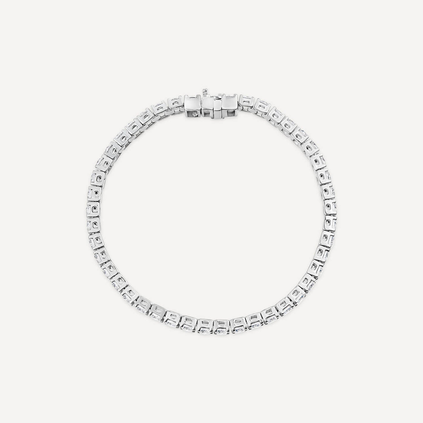 Born 18ct White Gold 7ct Lab Grown Diamond Tennis Bracelet