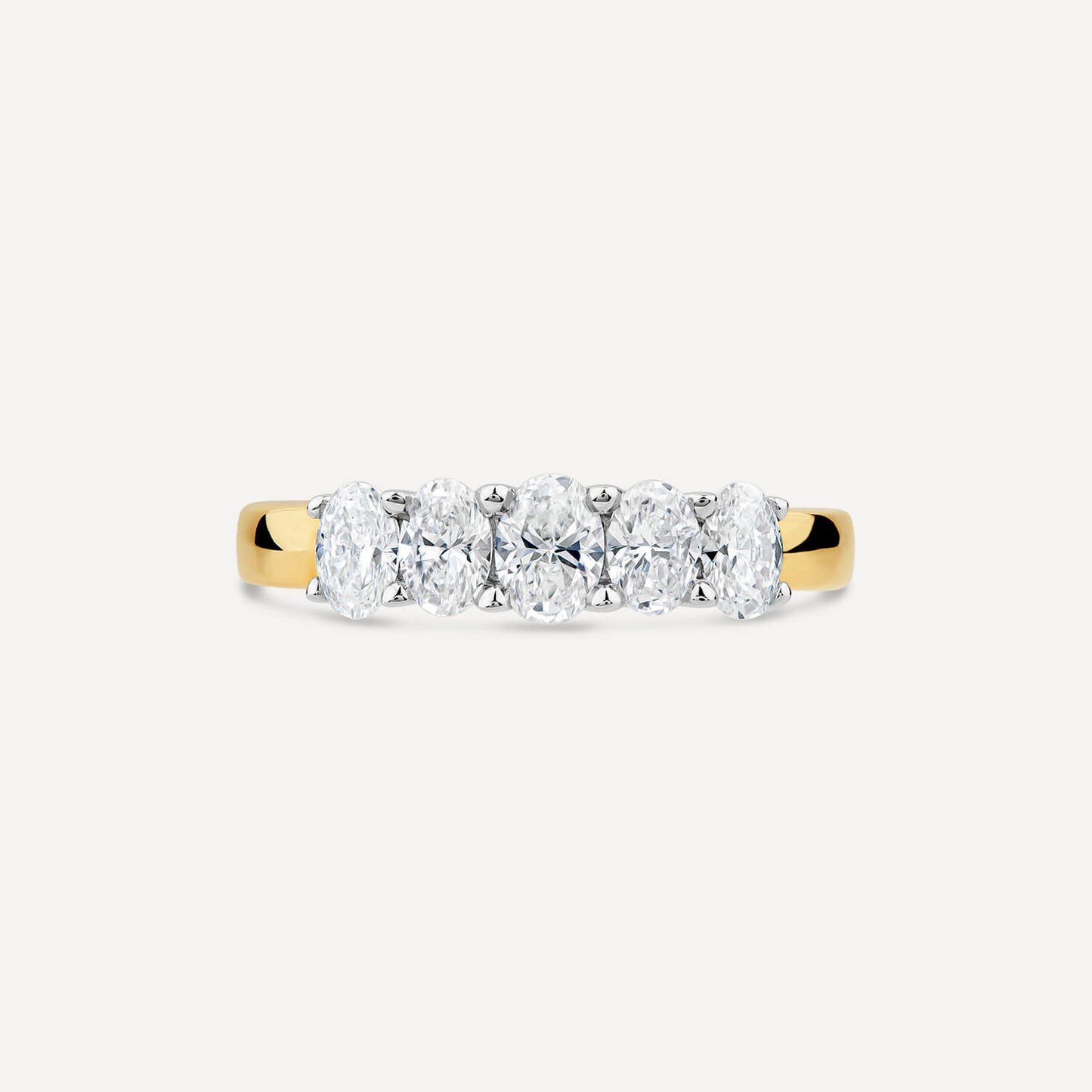 Born 18ct Yellow Gold 5 Stone 1ct Lab Grown Diamond Ring