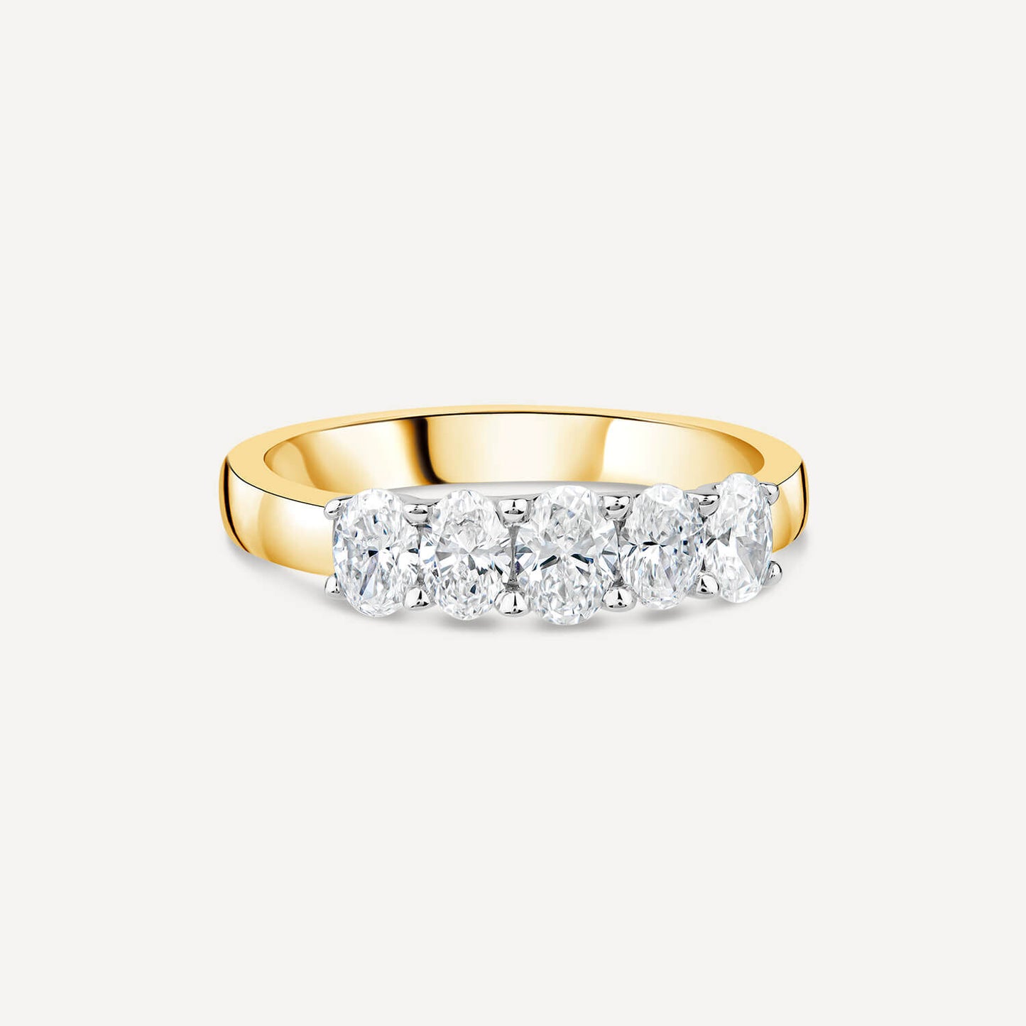 Born 18ct Yellow Gold 5 Stone 1ct Lab Grown Diamond Ring