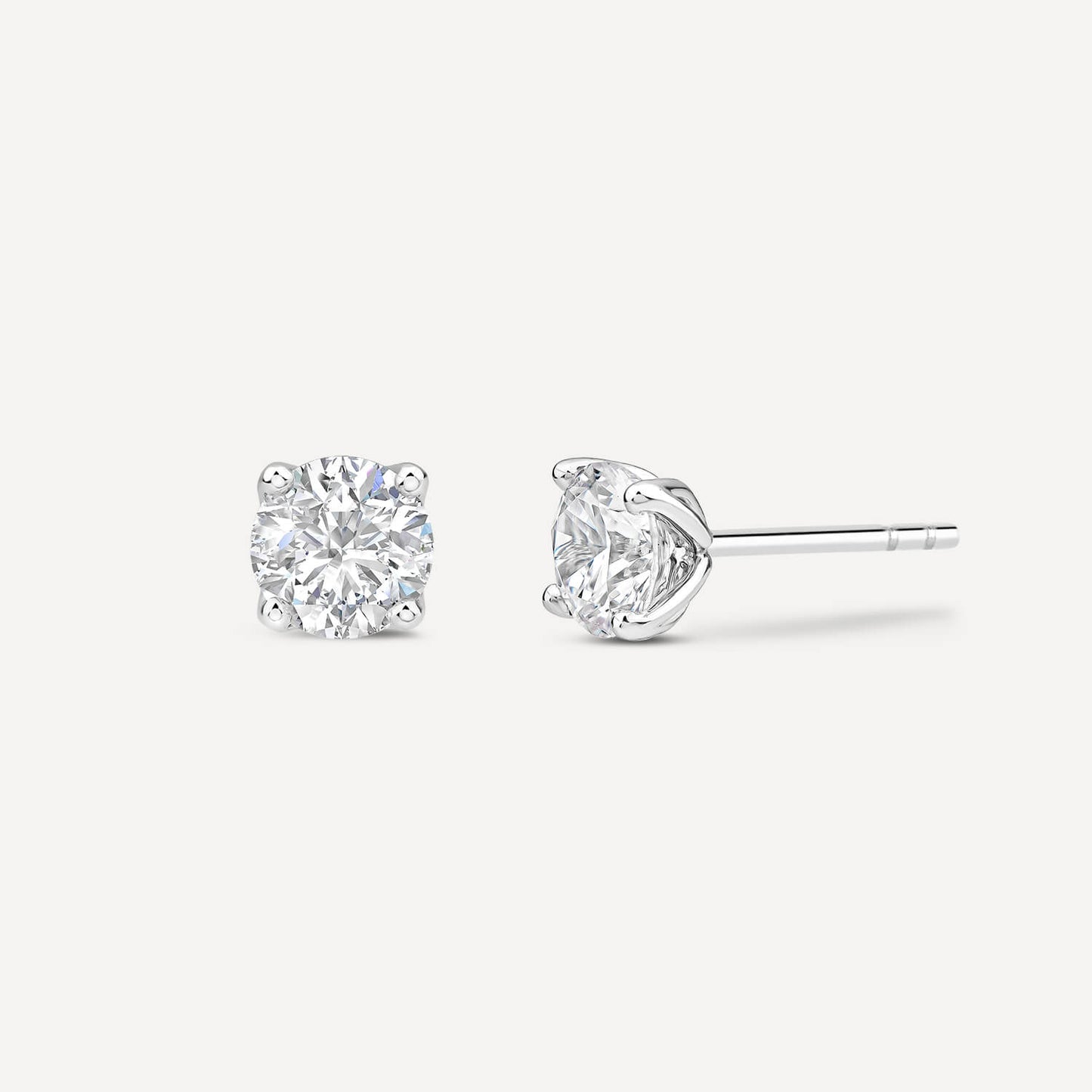 Born 18ct White Gold 1.4ct Lab Grown Round Diamond Stud Earrings