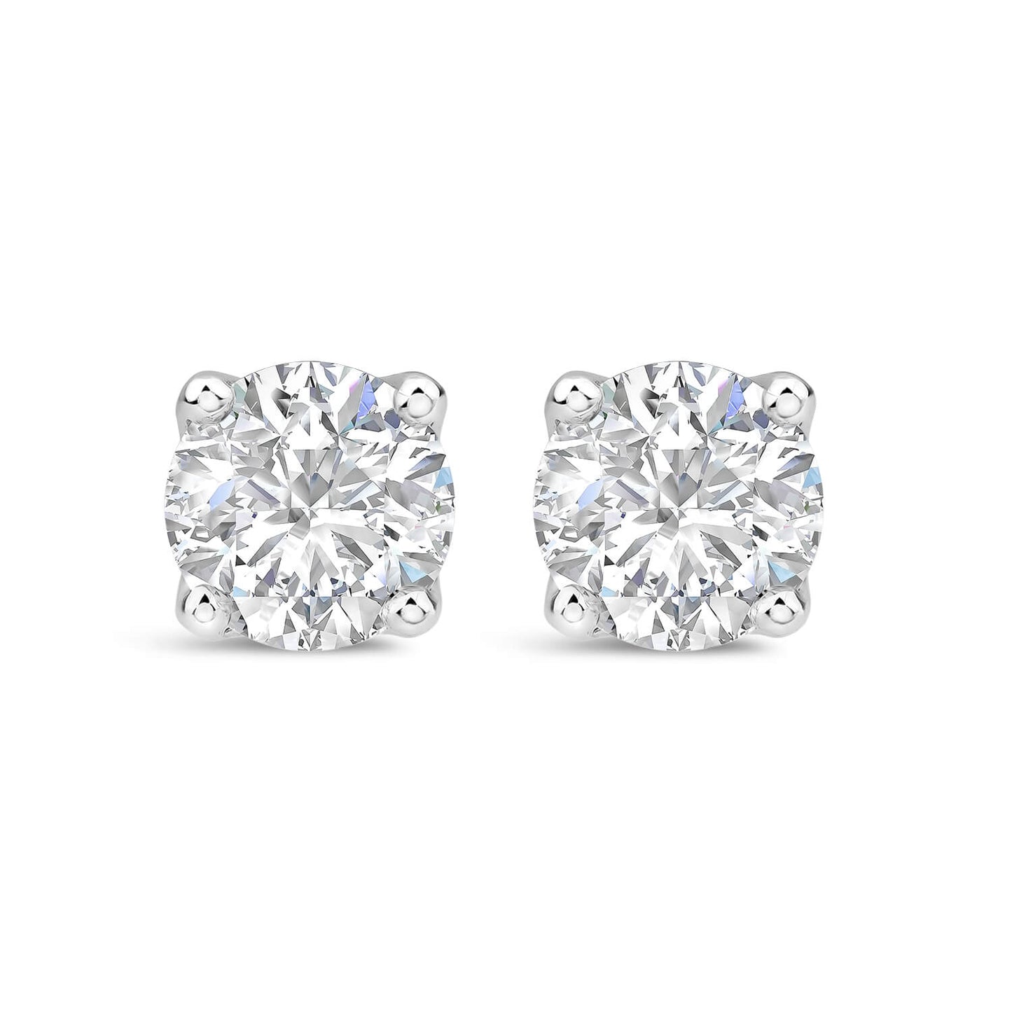 Born 18ct White Gold 1.4ct Lab Grown Round Diamond Stud Earrings