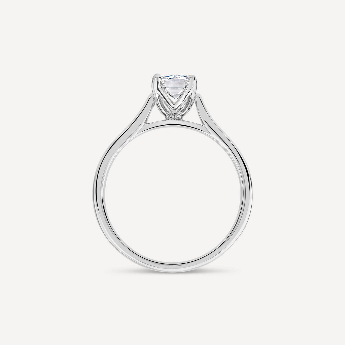 Born Platinum 1ct Lab Grown Emerald Cut Diamond Ring