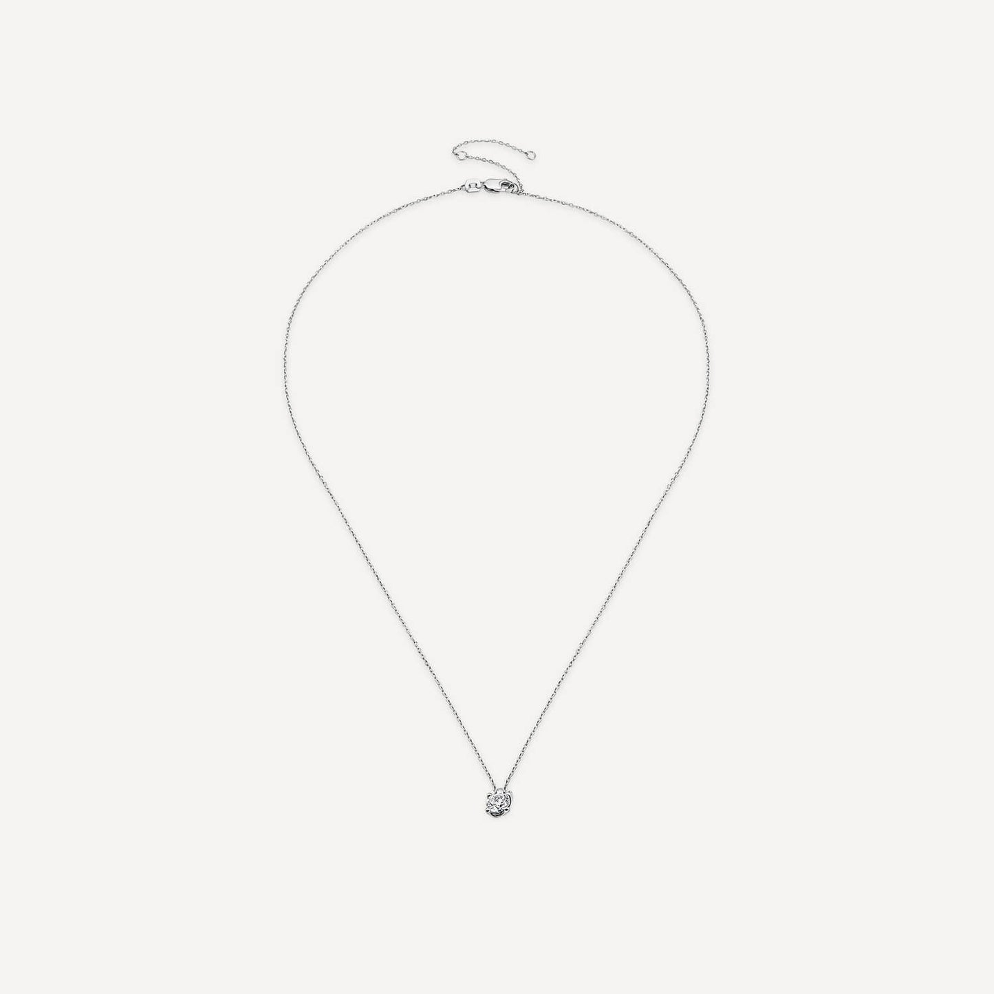 Born 18ct White Gold 1ct Lab Grown Round Diamond Pendant