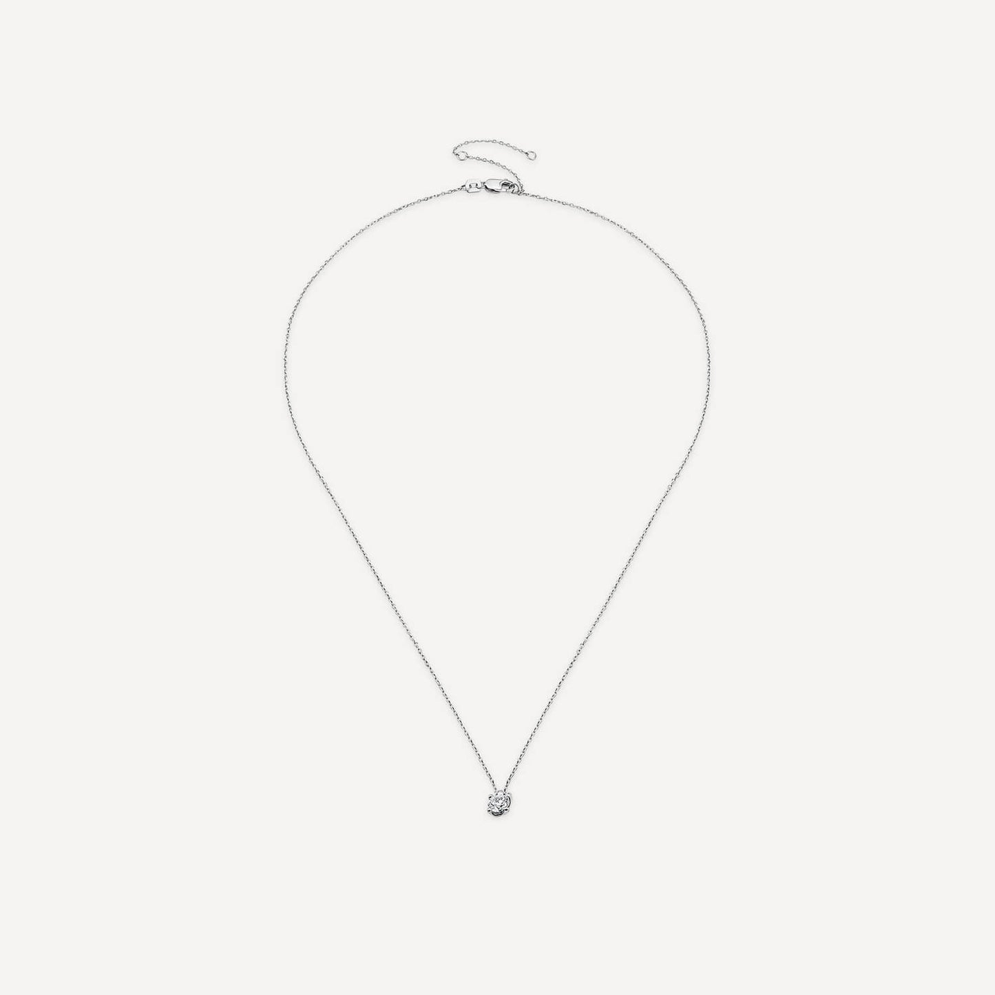 Born 18ct White Gold Lab Grown 0.70ct Round Diamond Pendant