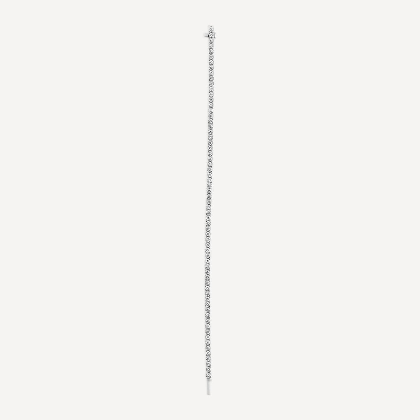 Born 18ct White Gold Lab Grown 3ct Round Diamond Tennis Style Bracelet