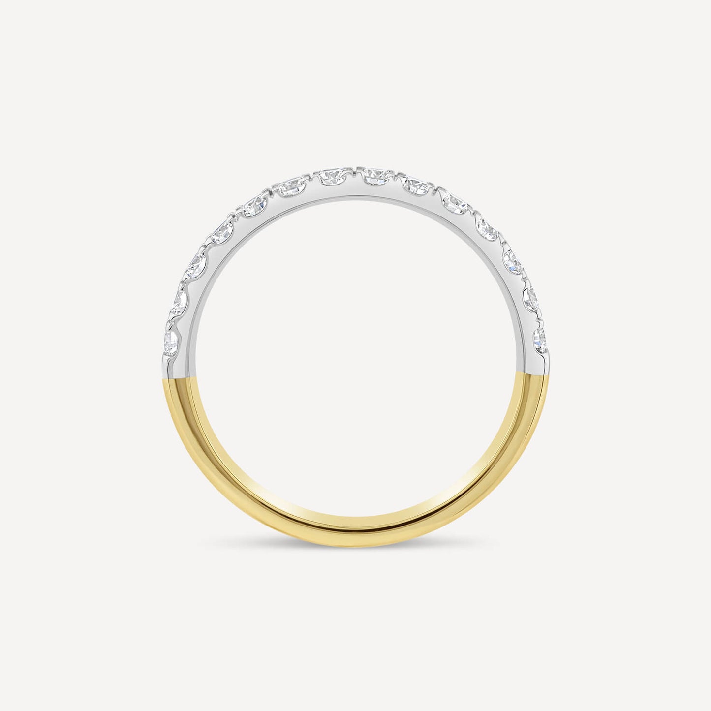 Born 18ct Yellow Gold 0.40ct Lab Grown Split Claw Diamond Wedding Ring