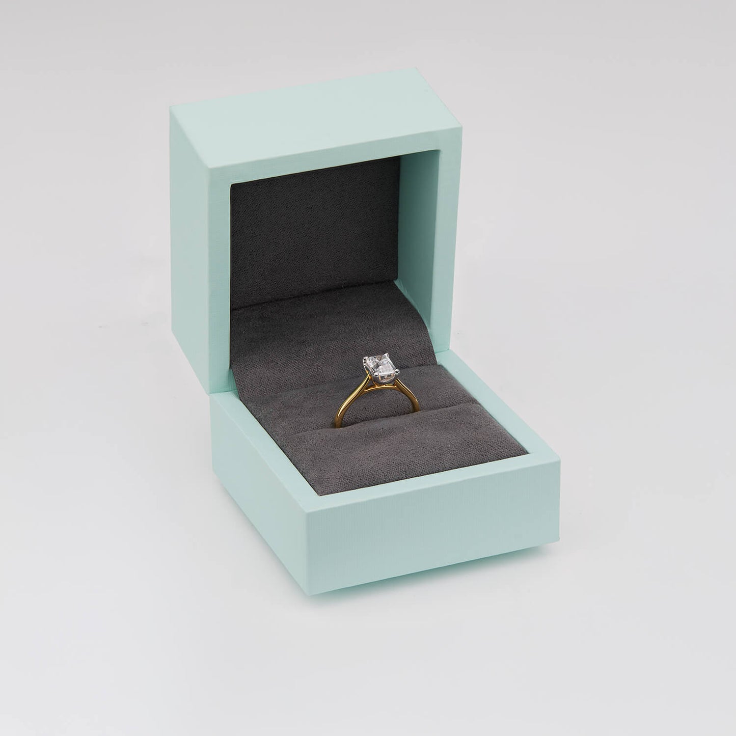 Born 18ct Yellow Gold 1ct Lab Grown Emerald Cut Diamond Ring