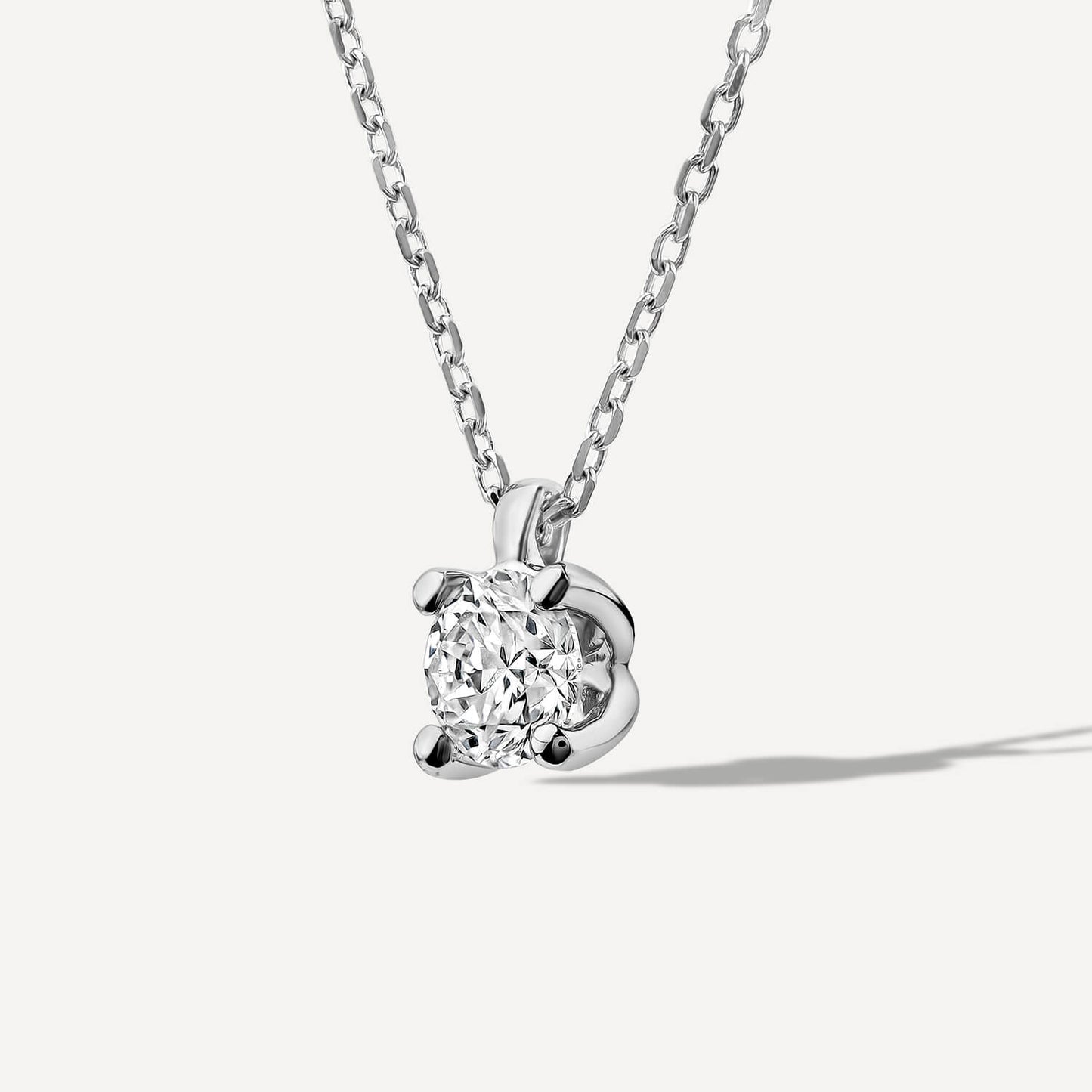 Born 9ct White Gold Lab Grown 0.30ct Diamond Round Brilliant Pendant