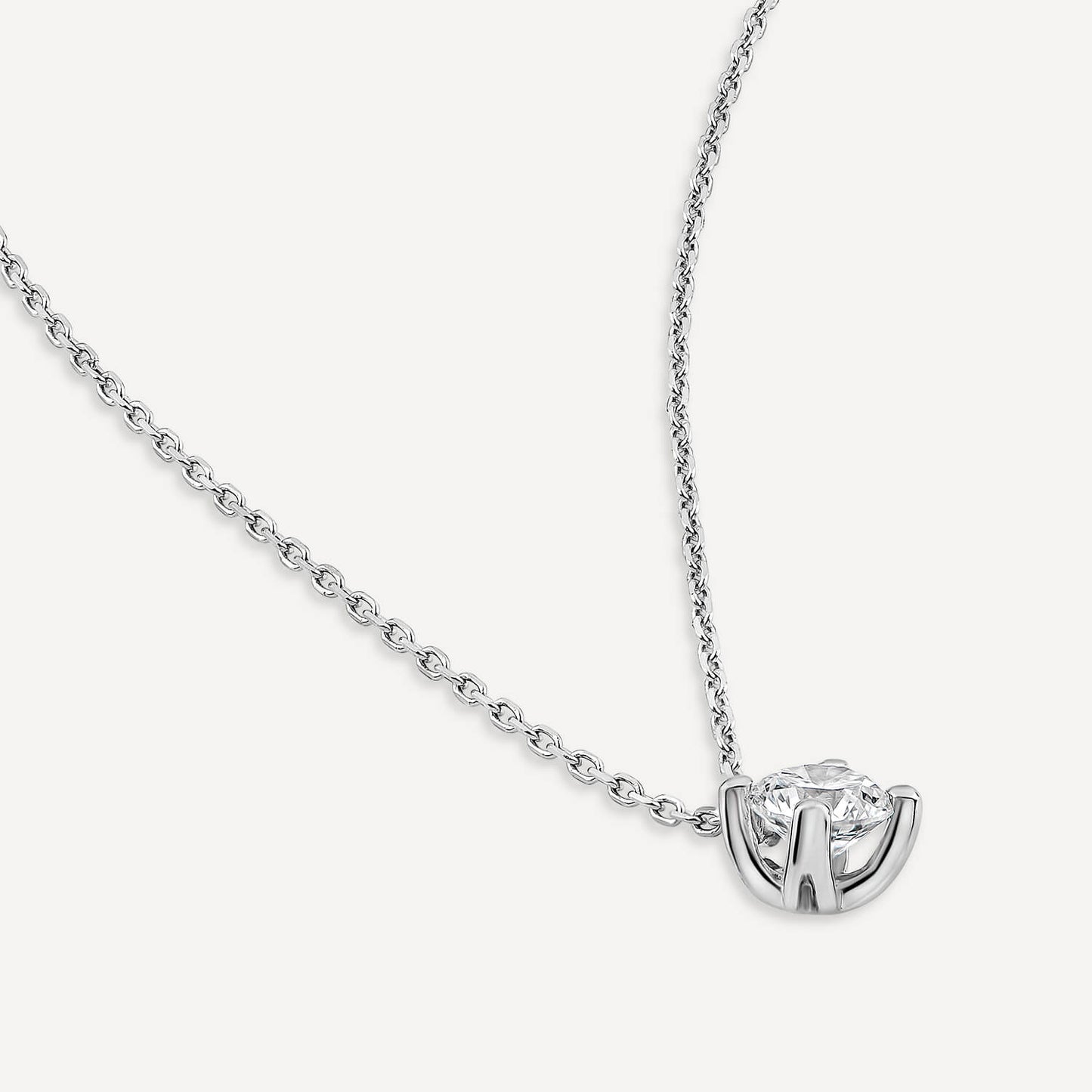 Born 9ct White Gold Lab Grown 0.30ct Diamond Round Brilliant Pendant