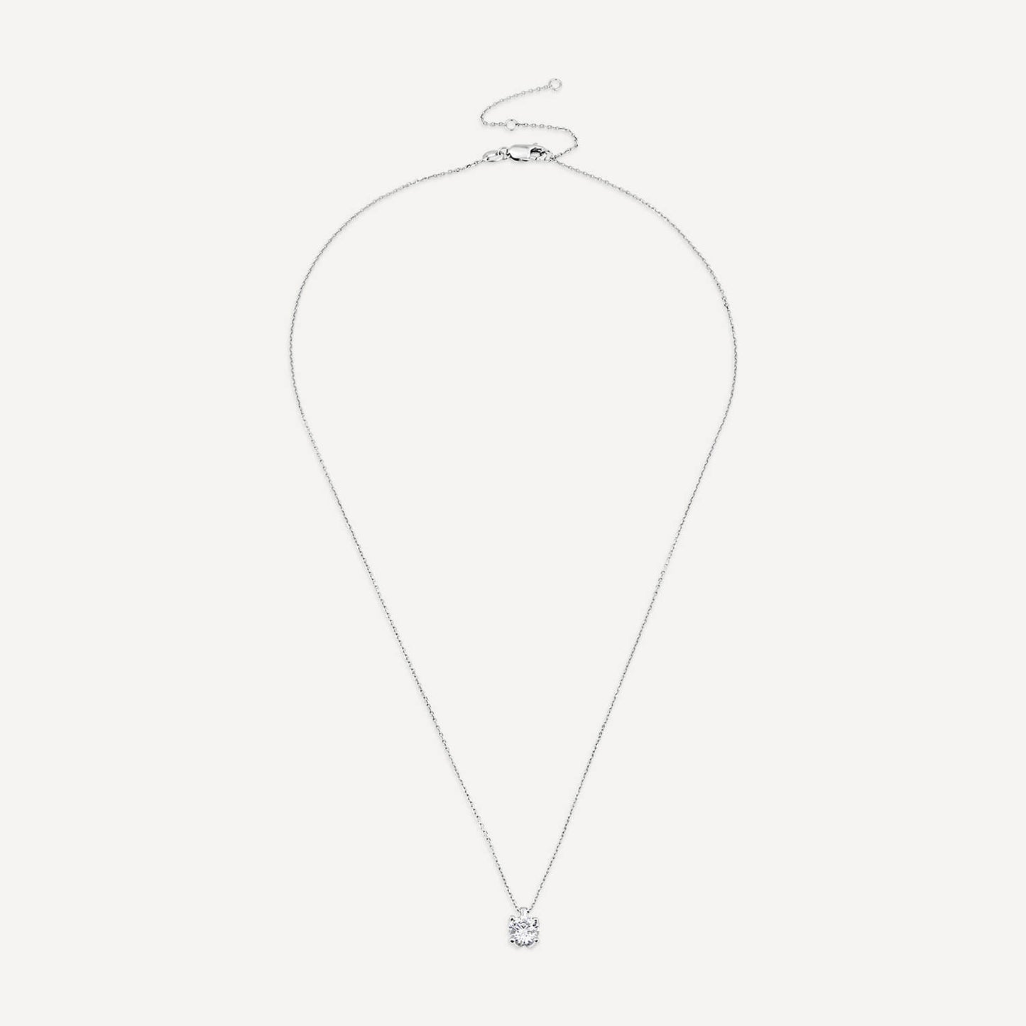 Born 9ct White Gold Lab Grown 0.70ct Diamond Round Brilliant Pendant
