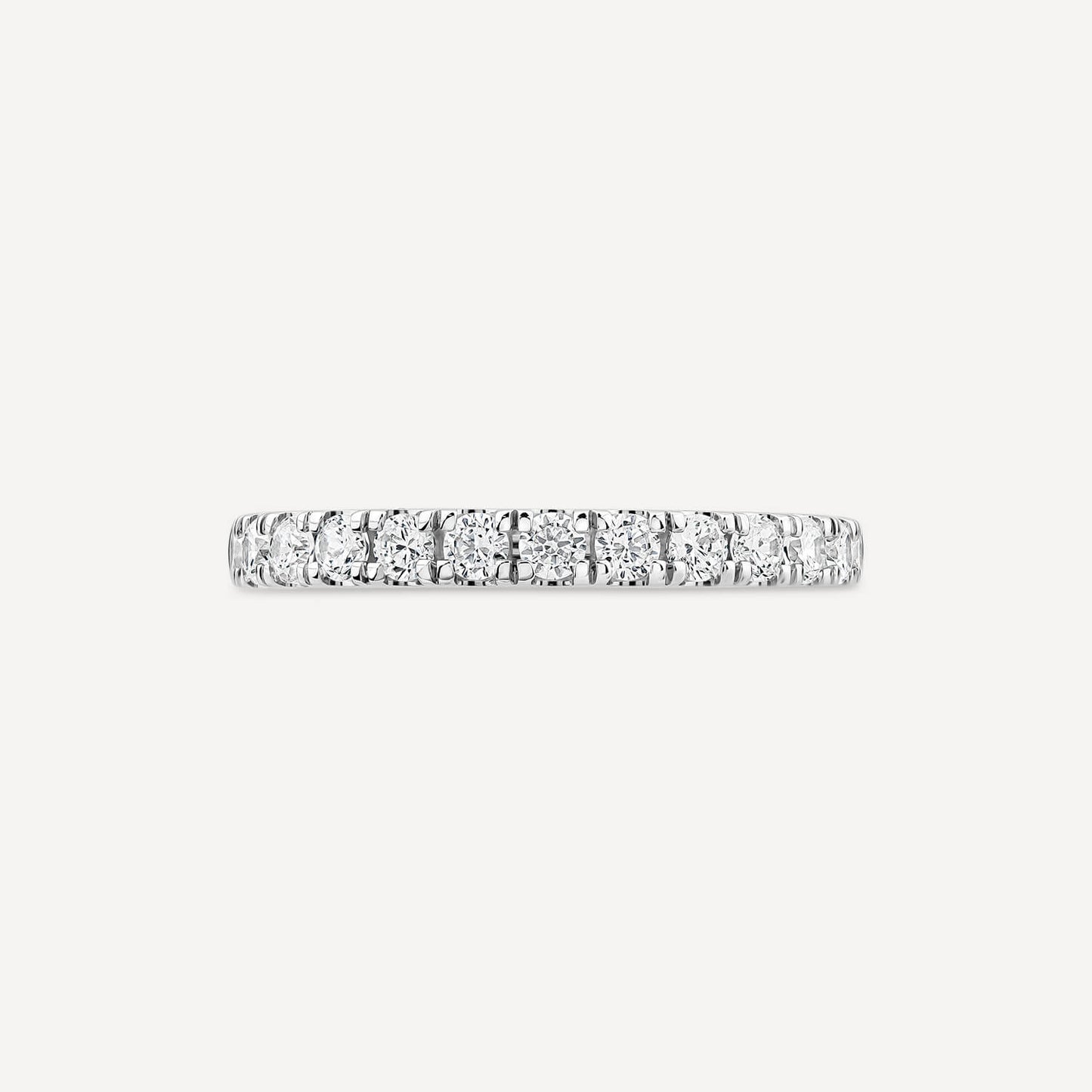Born Platinum 0.55ct Lab Grown Claw Set Half Eternity Wedding Ring