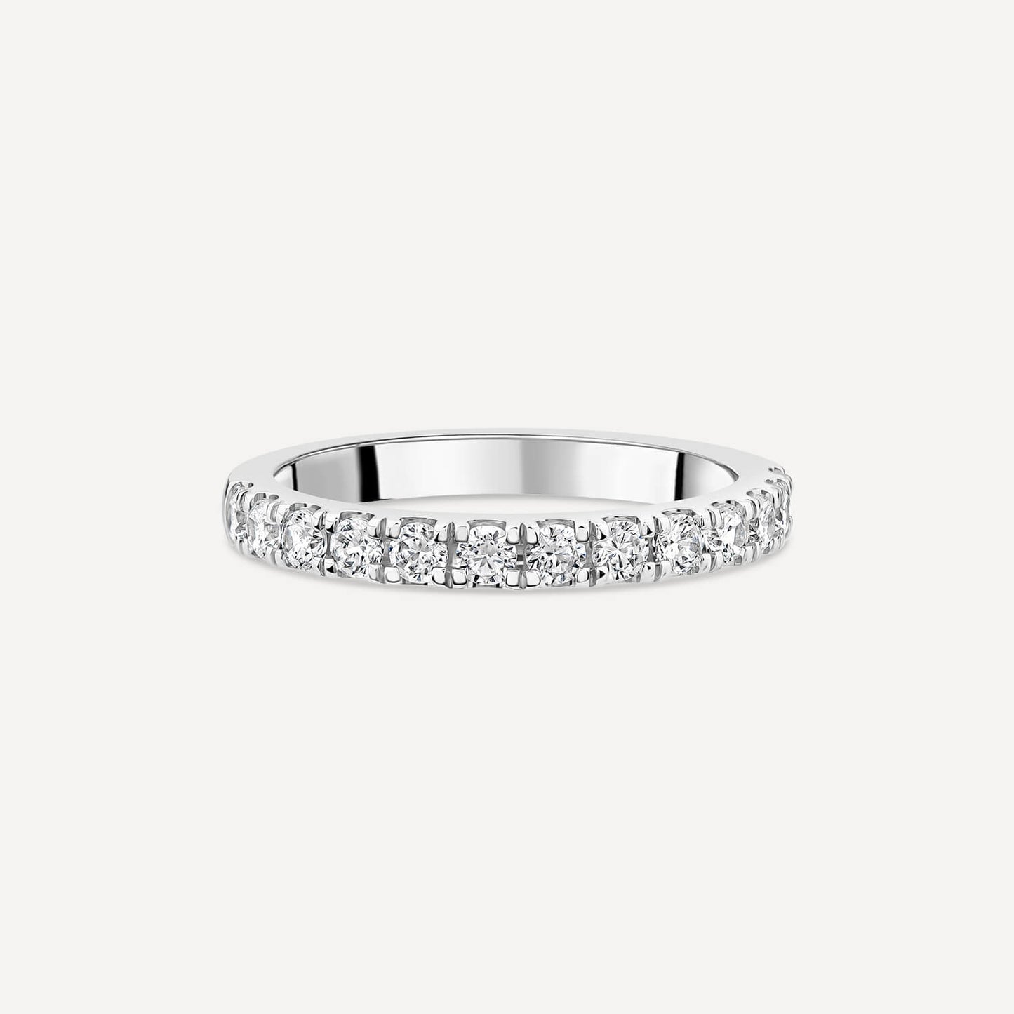 Born Platinum 0.55ct Lab Grown Claw Set Half Eternity Wedding Ring