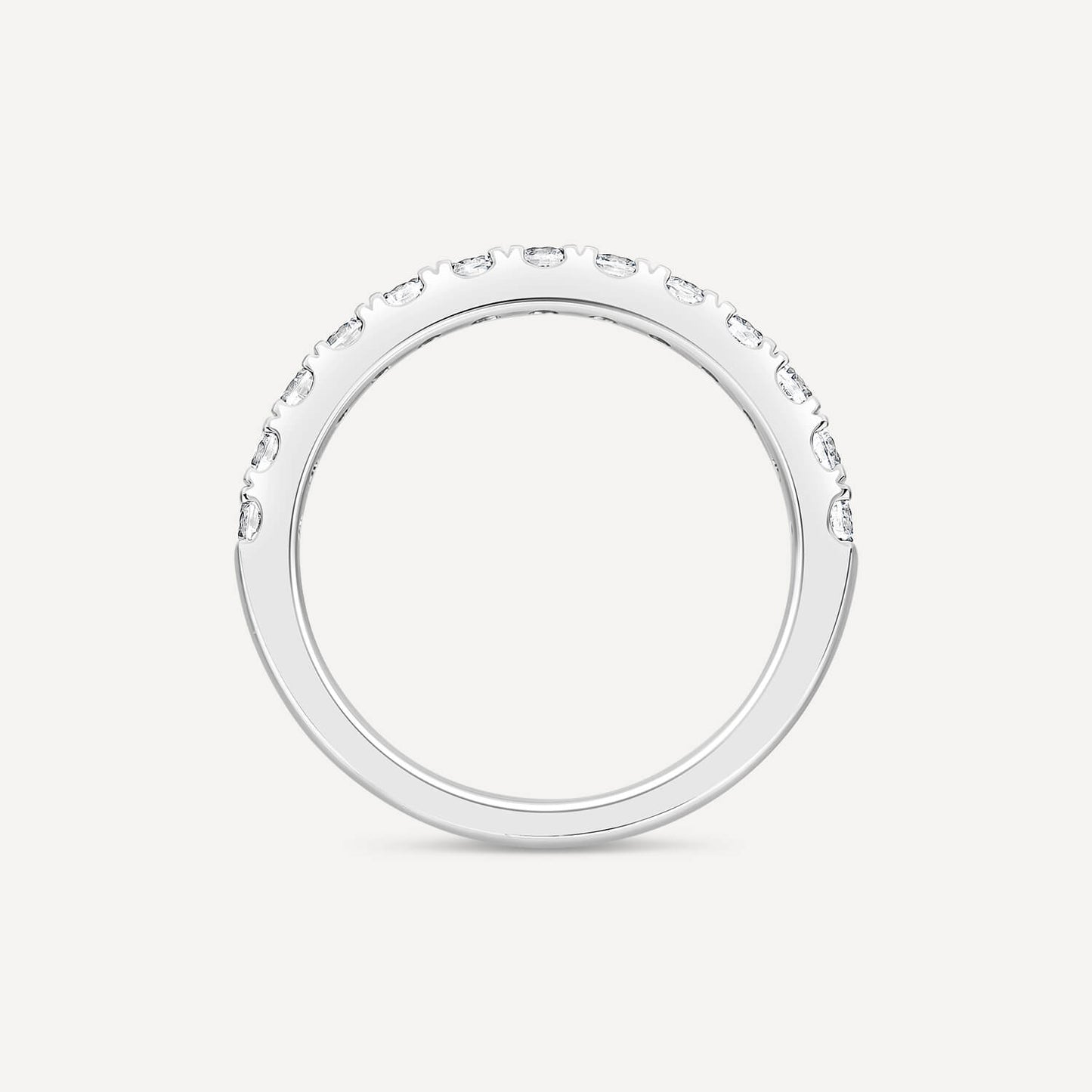 Born Platinum 0.55ct Lab Grown Claw Set Half Eternity Wedding Ring