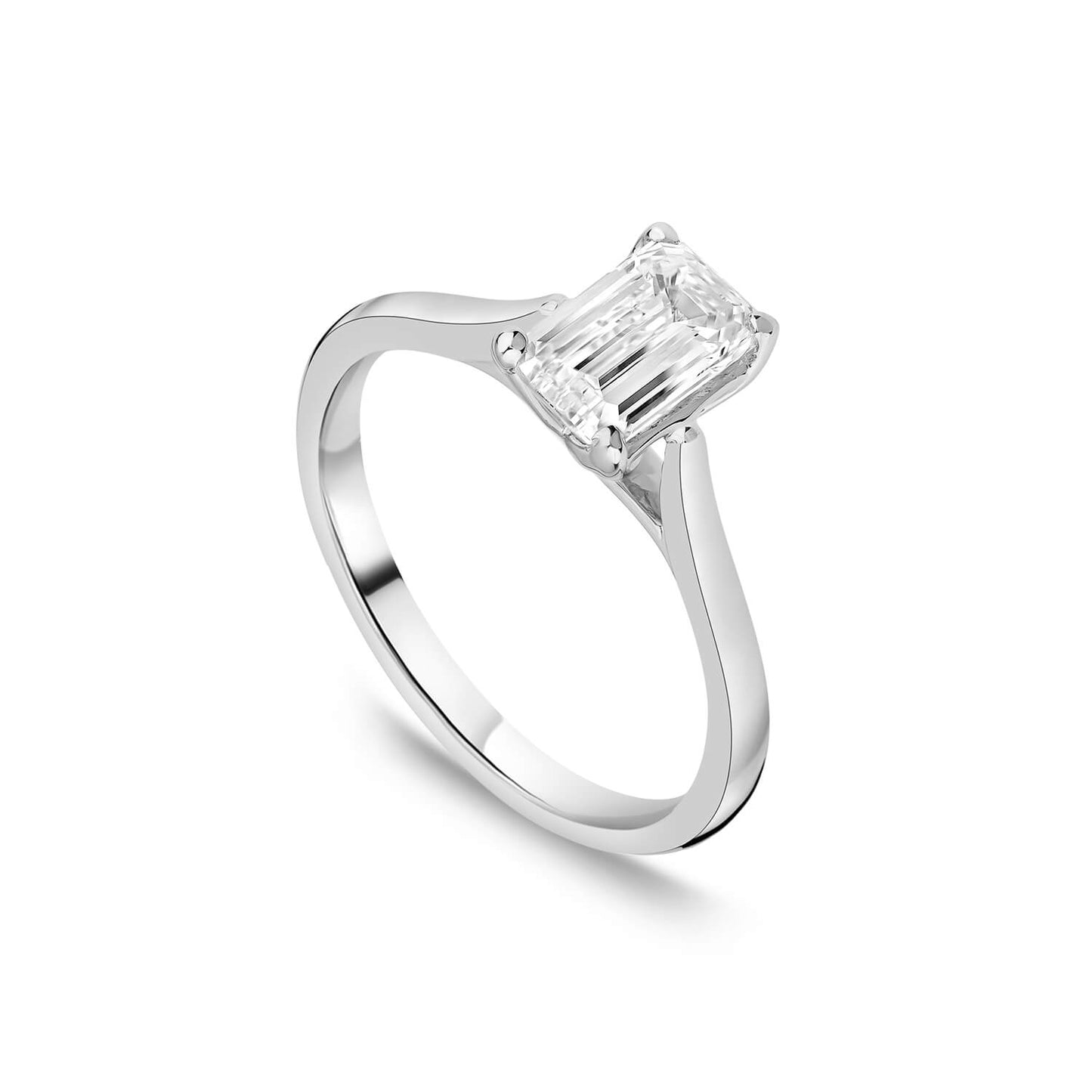 Born Platinum 1.20ct Lab Grown Emerald Cut Diamond Ring