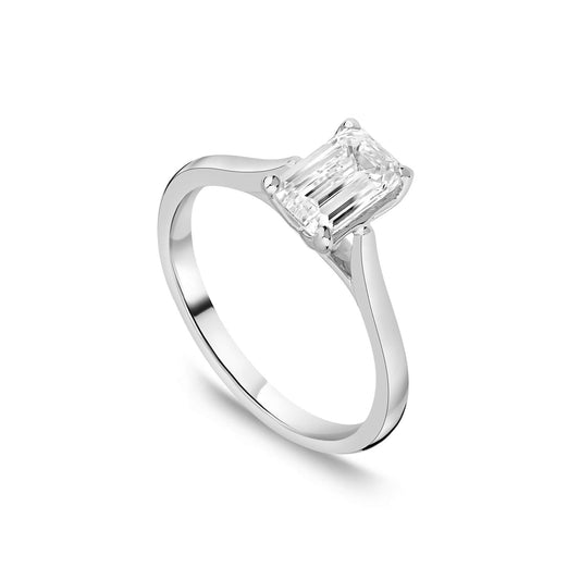 Born Platinum 1.20ct Lab Grown Emerald Cut Diamond Ring