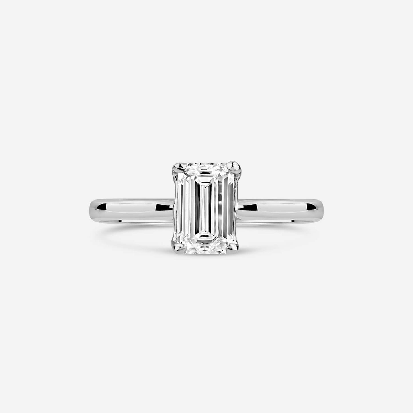 Born Platinum 1.20ct Lab Grown Emerald Cut Diamond Ring