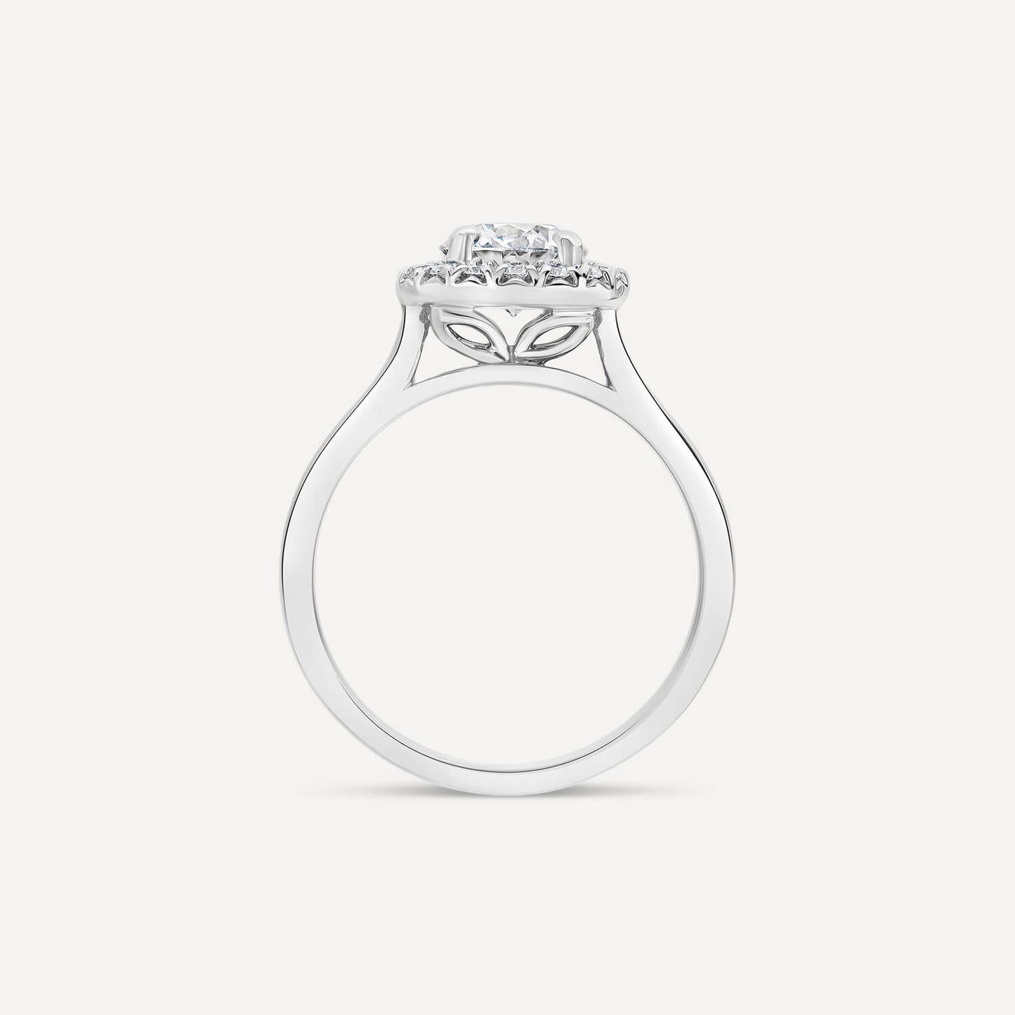 Born Platinum 1.20ct Lab Grown Round Halo Diamond Ring