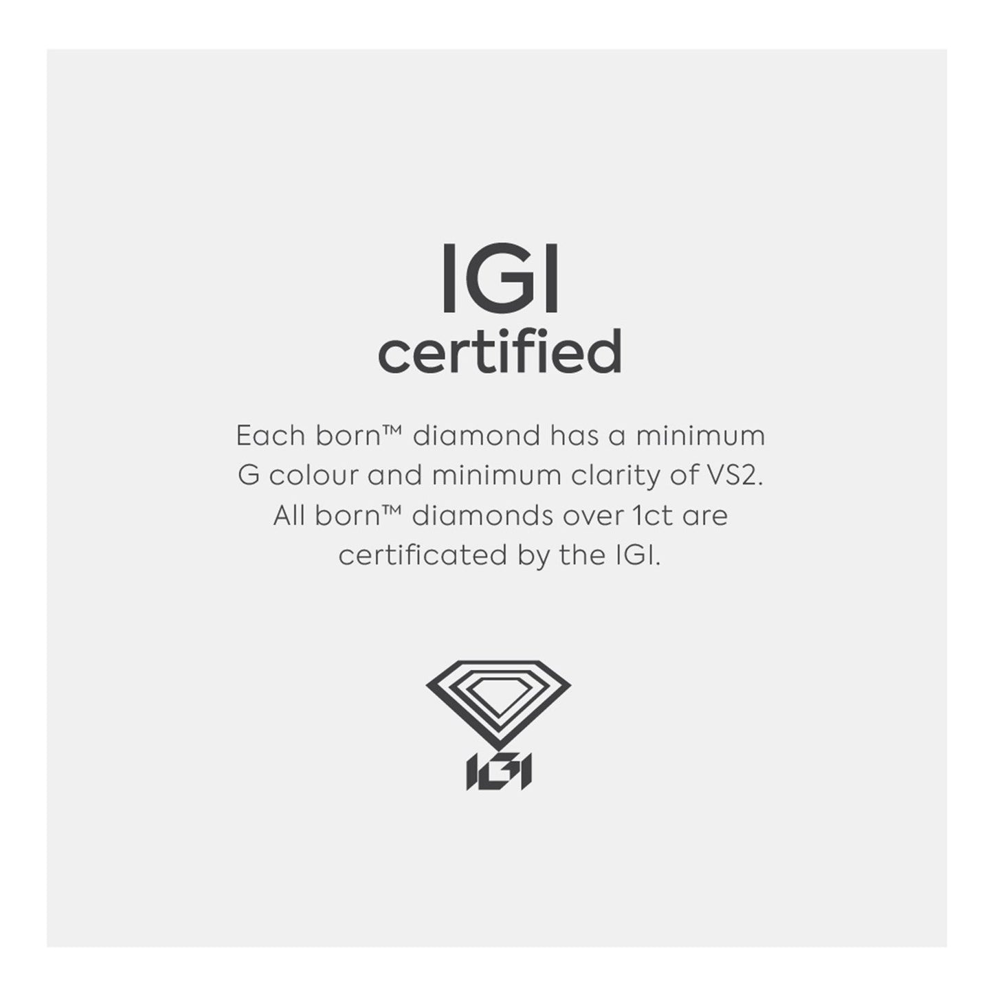 Born Platinum 2.11ct Lab Grown Oval Peg Head Mount Diamond Ring