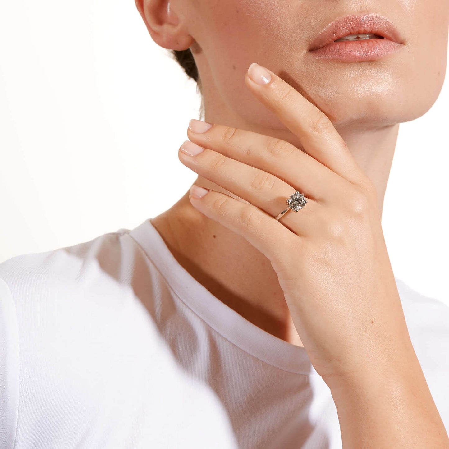 Born Platinum 2.20ct Lab Grown Round Brilliant Solitaire Diamond Ring