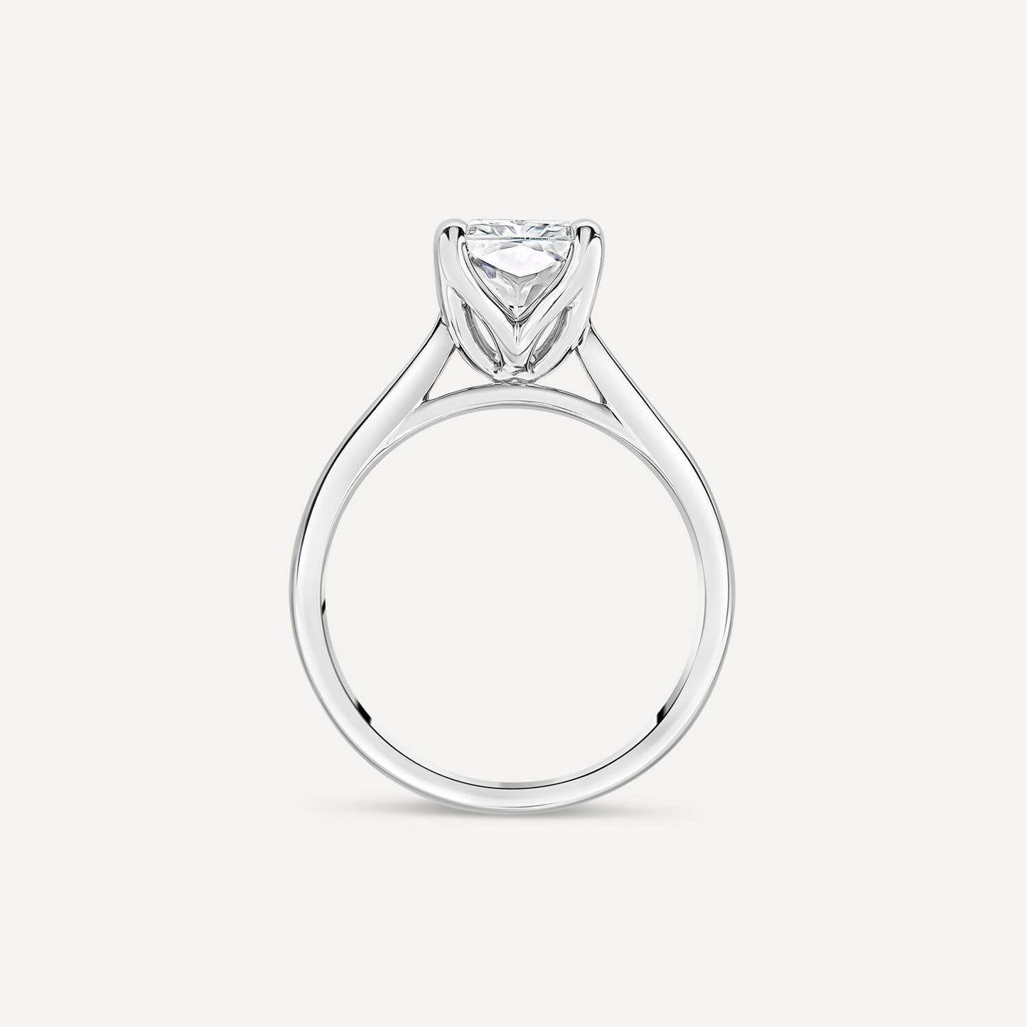Born Platinum 2.27ct Lab Grown Radiant Cut Solitaire Diamond Ring