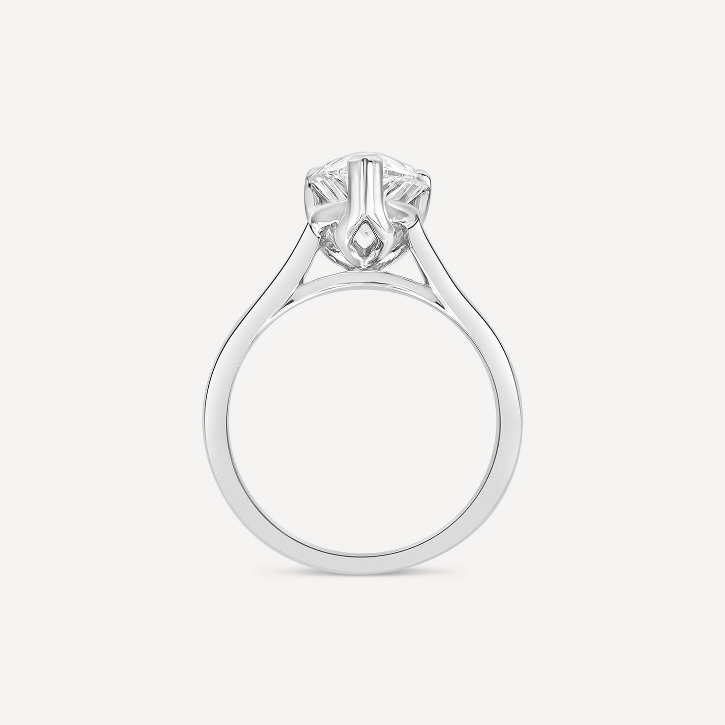Born Platinum 2.50ct Lab Grown Pear Solitaire Diamond Ring