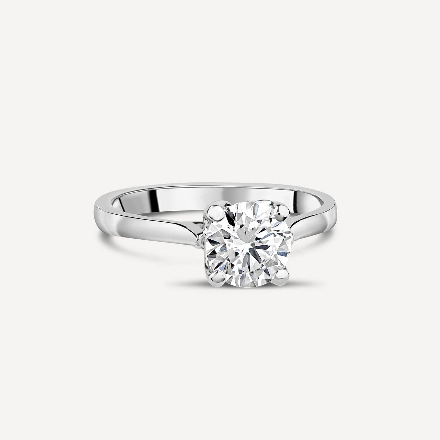 Born Platinum Lab Grown 1.20ct Round Brilliant Diamond Ring