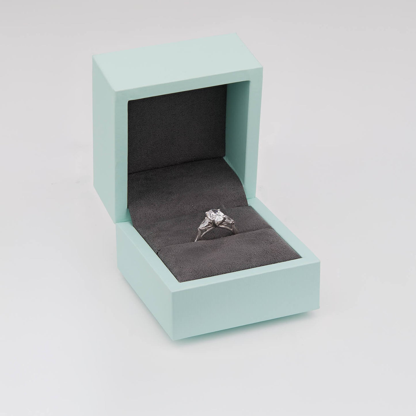Born Platinum Lab Grown 1.40ct Oval & Pear Sides Diamond Ring