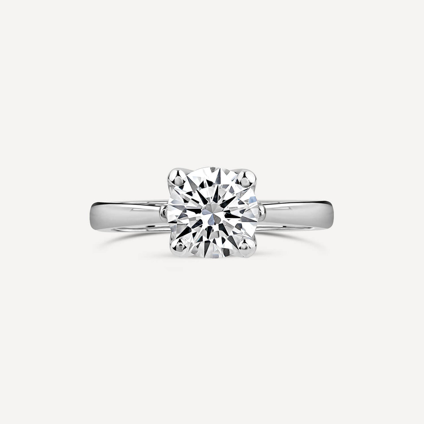 Born Platinum Lab Grown 1.50ct Round Brilliant Solitaire Diamond Ring