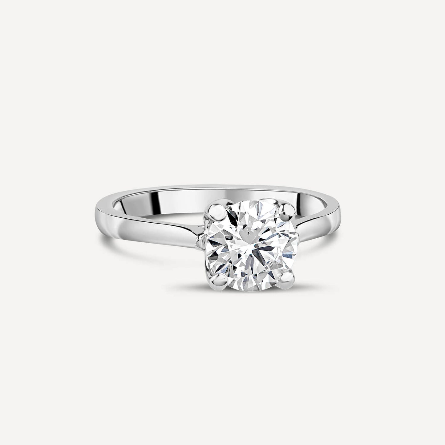 Born Platinum Lab Grown 1.50ct Round Brilliant Solitaire Diamond Ring