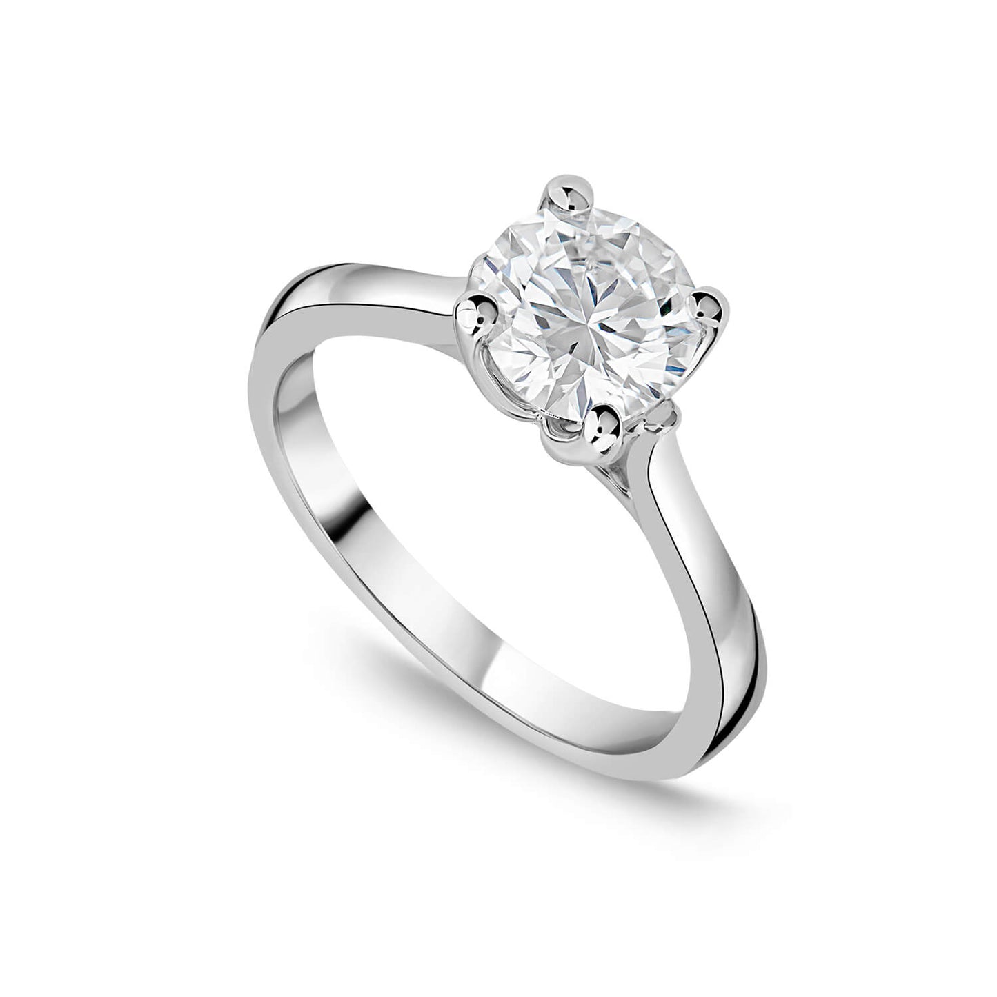Born Platinum Lab Grown 1.70ct Round Solitaire Diamond Ring