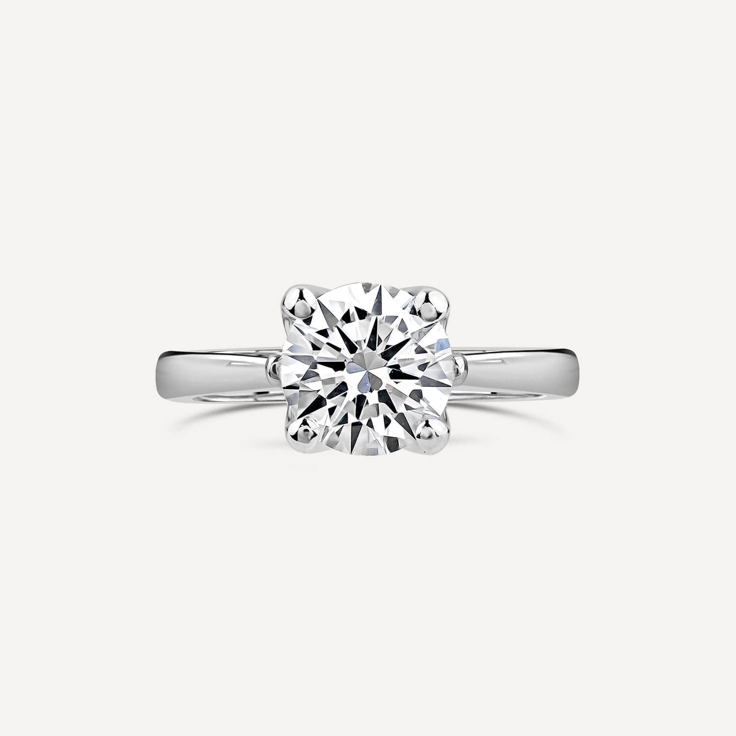 Born Platinum Lab Grown 1.70ct Round Solitaire Diamond Ring