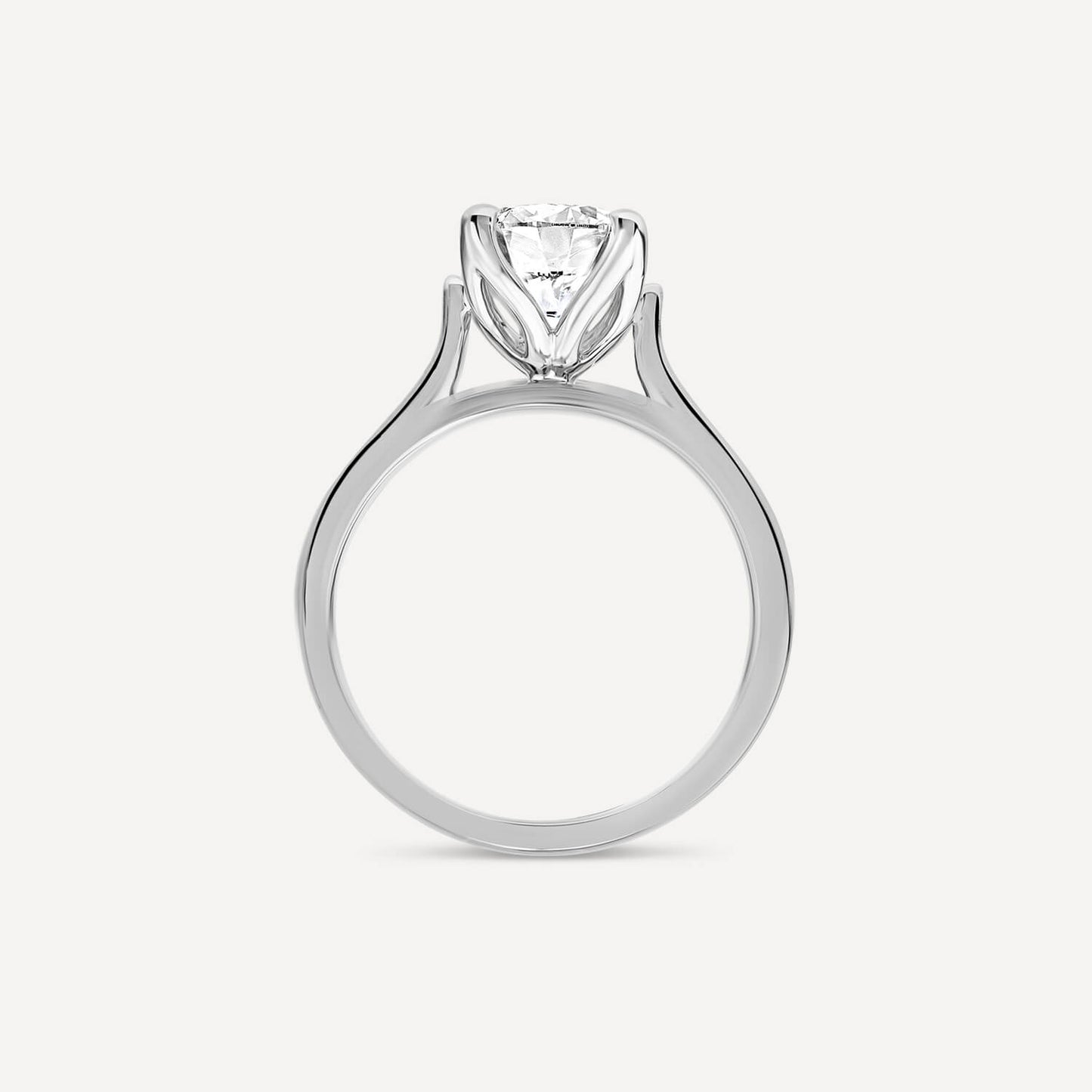 Born Platinum Lab Grown 1.70ct Round Solitaire Diamond Ring