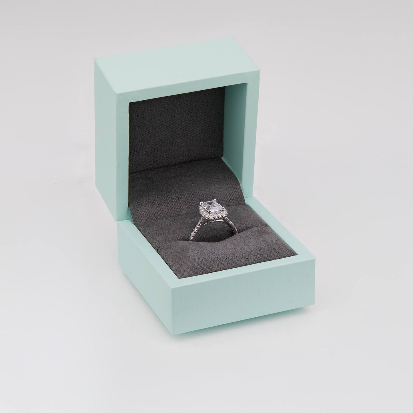 Born Platinum Lab Grown 2.13ct Emerald & Diamond Sides Ring