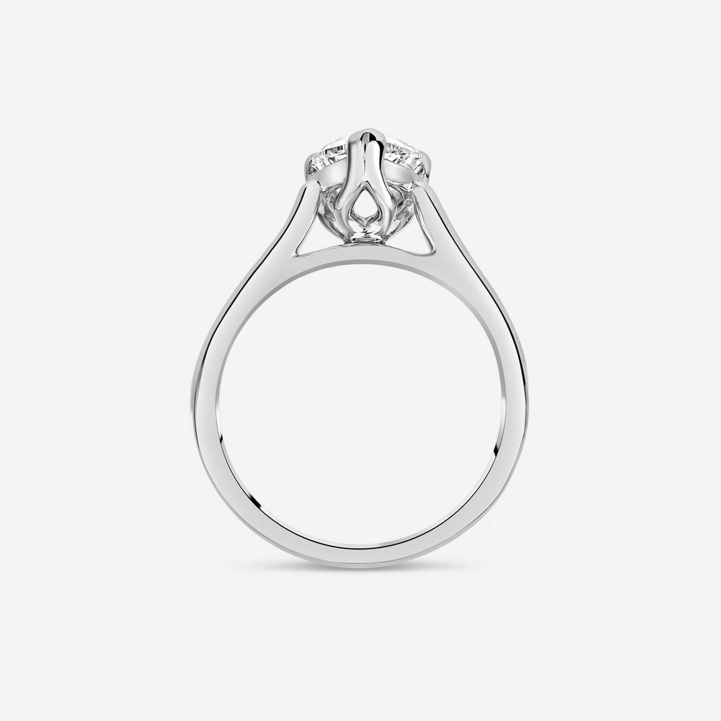 Born Platinum Lab Grown 2ct Pear Diamond Ring