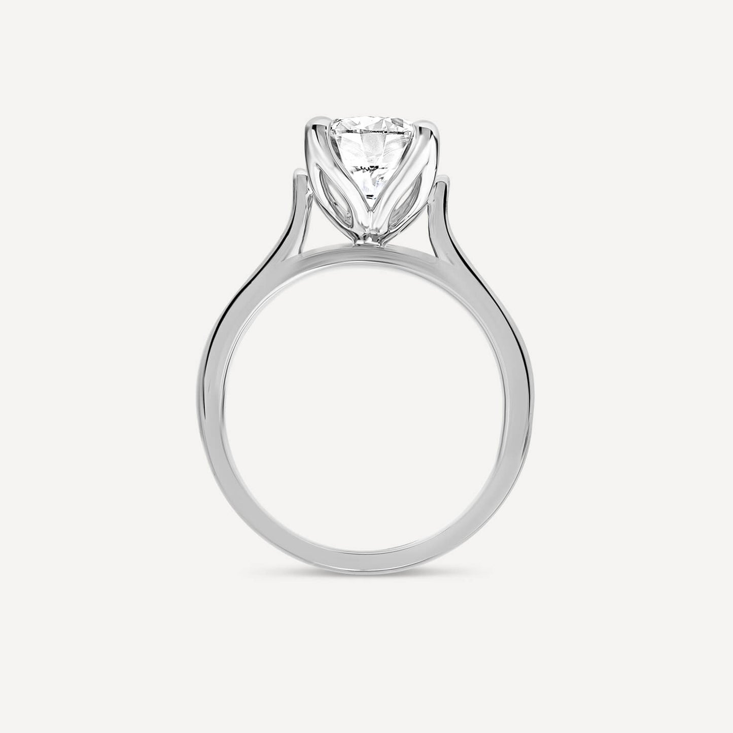 Born Platinum Lab Grown 2ct Round Solitaire Diamond Ring