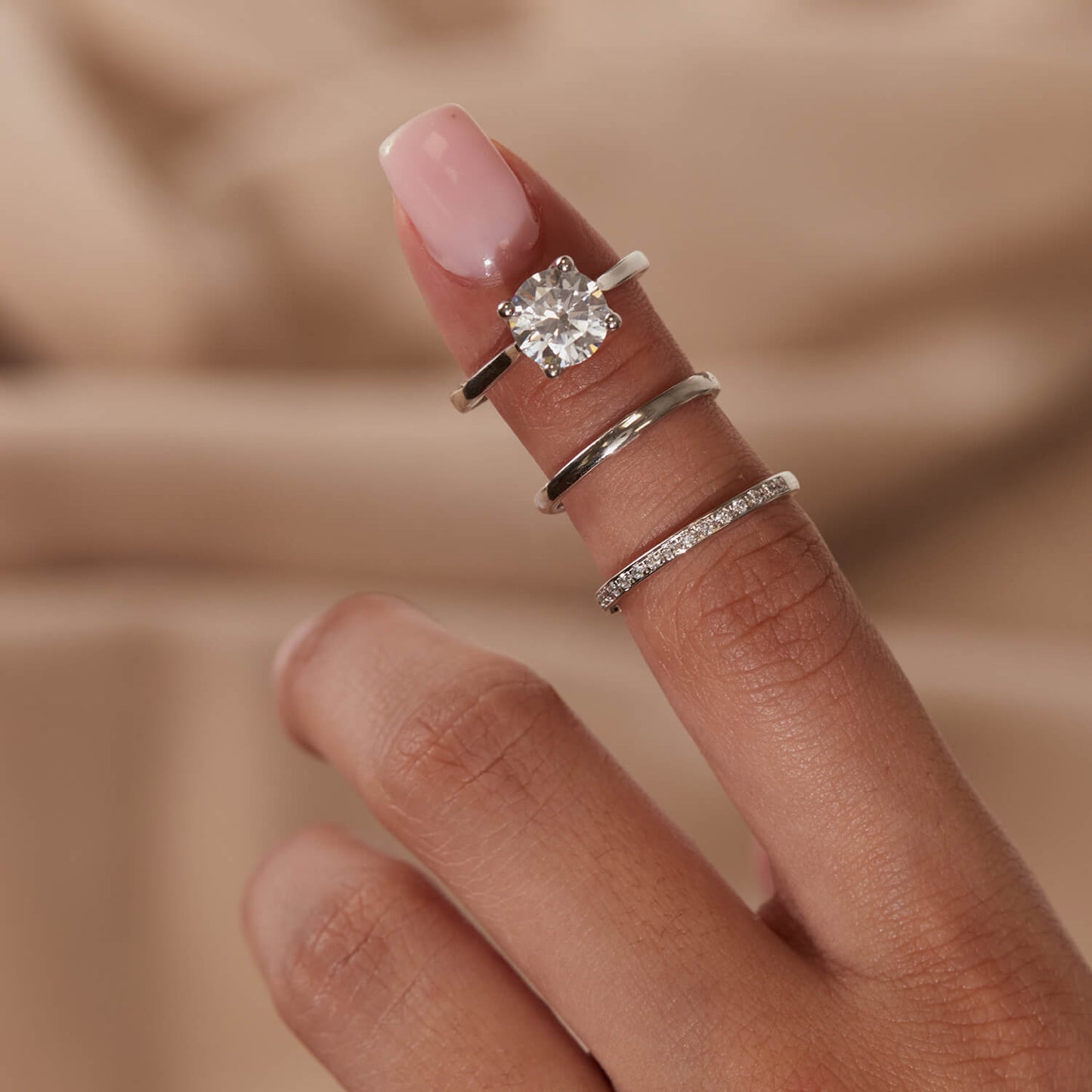 Born Platinum Lab Grown 2ct Round Solitaire Diamond Ring