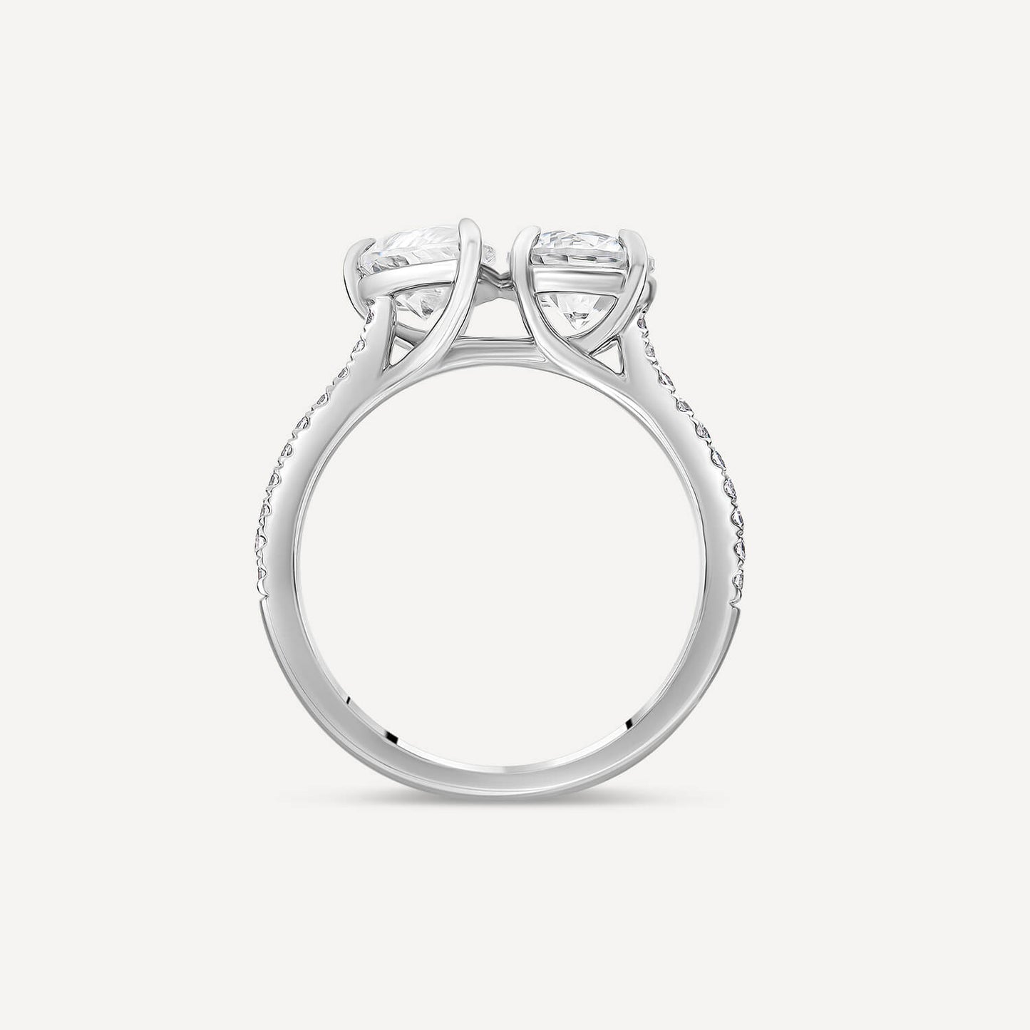 Born Platinum Toi Et Moi 2.15ct Lab Grown Pear & Brilliant Diamond Ring