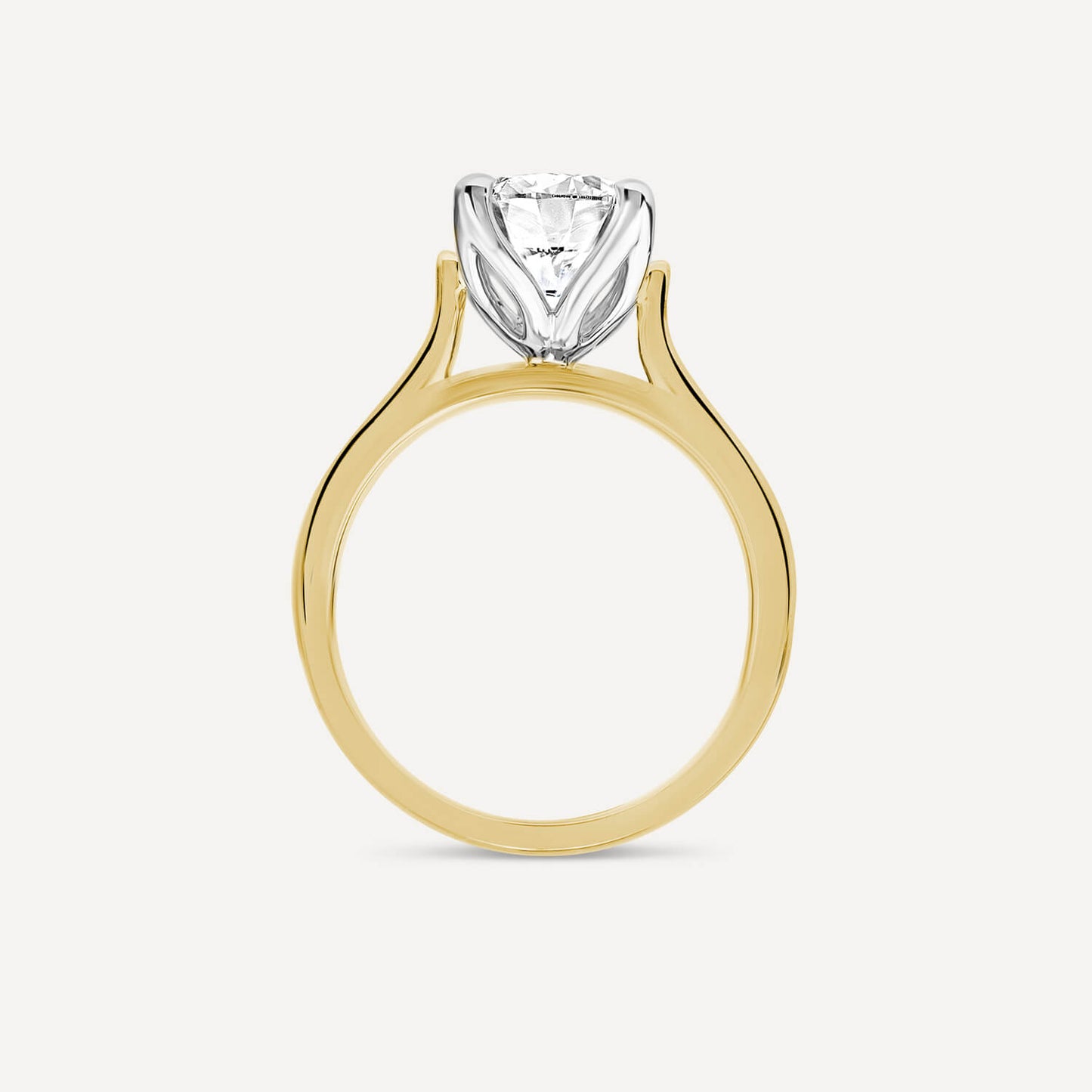 Born 18ct Yellow Gold 2.00ct Lab Grown Round Solitaire Diamond Ring