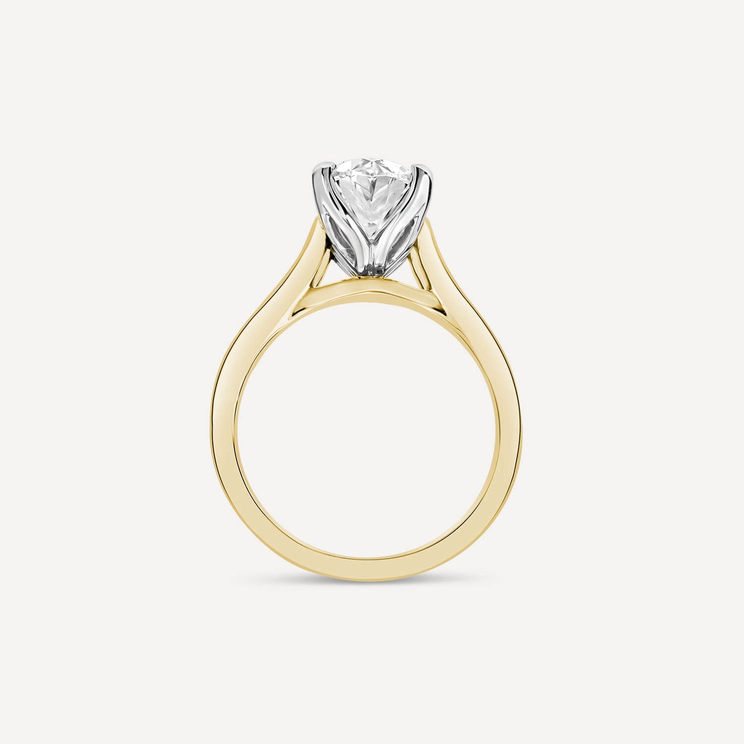 Born 18ct Yellow Gold 2.00ct Lab Grown Oval Solitaire Diamond Ring