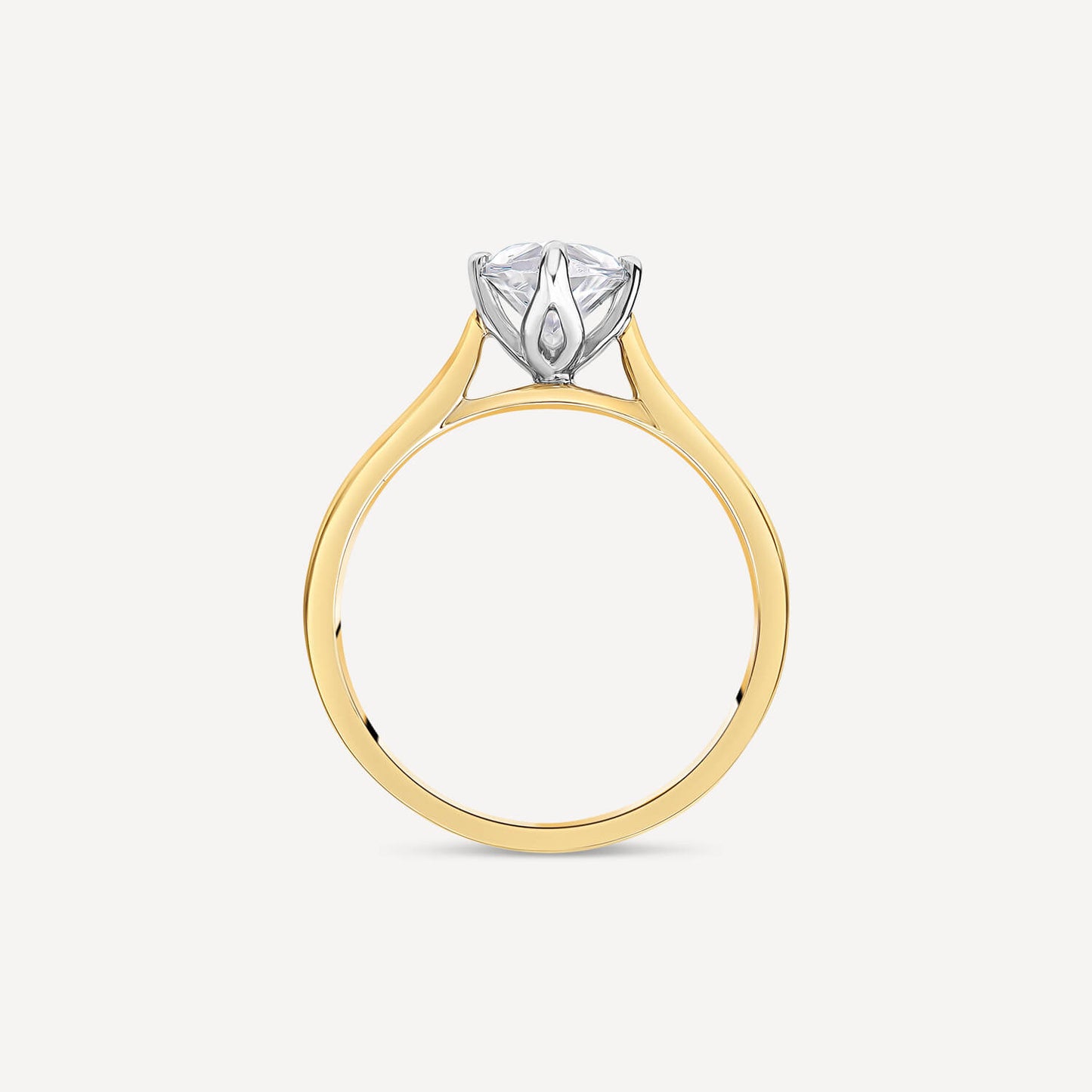 Born 18ct Yellow Gold 1.00ct Marquise Solitaire Diamond Ring