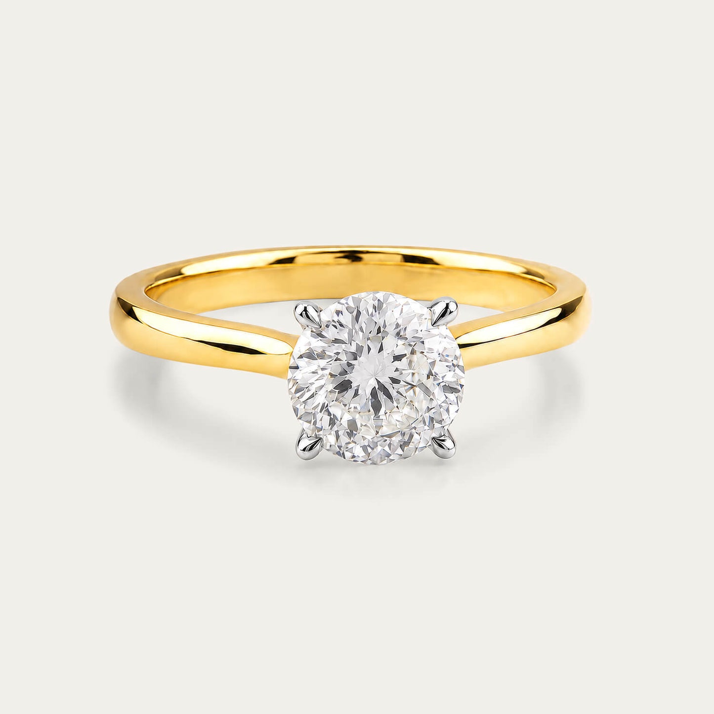 Born NOVA 18ct Yellow Gold 1.50ct Round Lab Grown Diamond Solitaire Ring