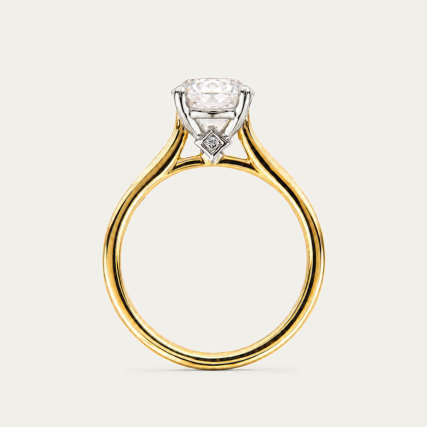 Born NOVA 18ct Yellow Gold 2.00ct Round Lab Grown Diamond Solitaire Ring