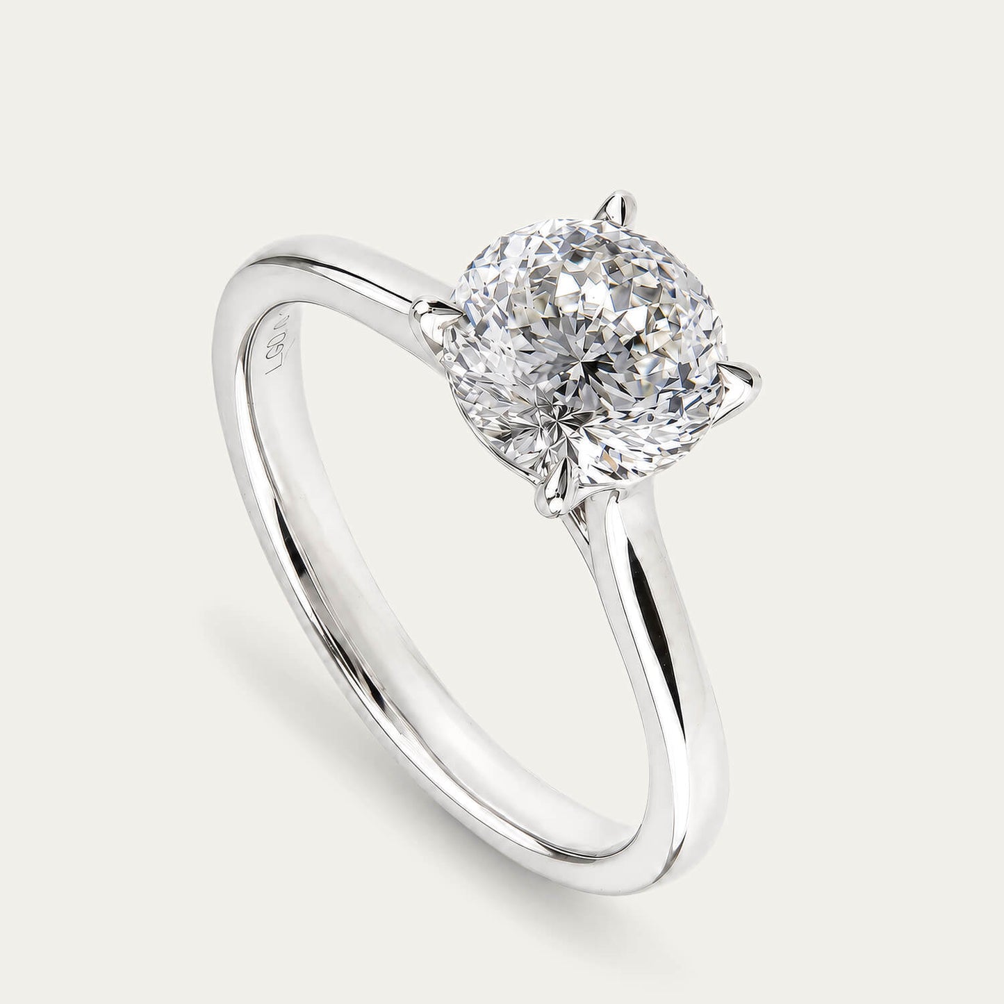 Born NOVA Platinum 2.00ct Round Lab Grown Diamond Solitaire Ring