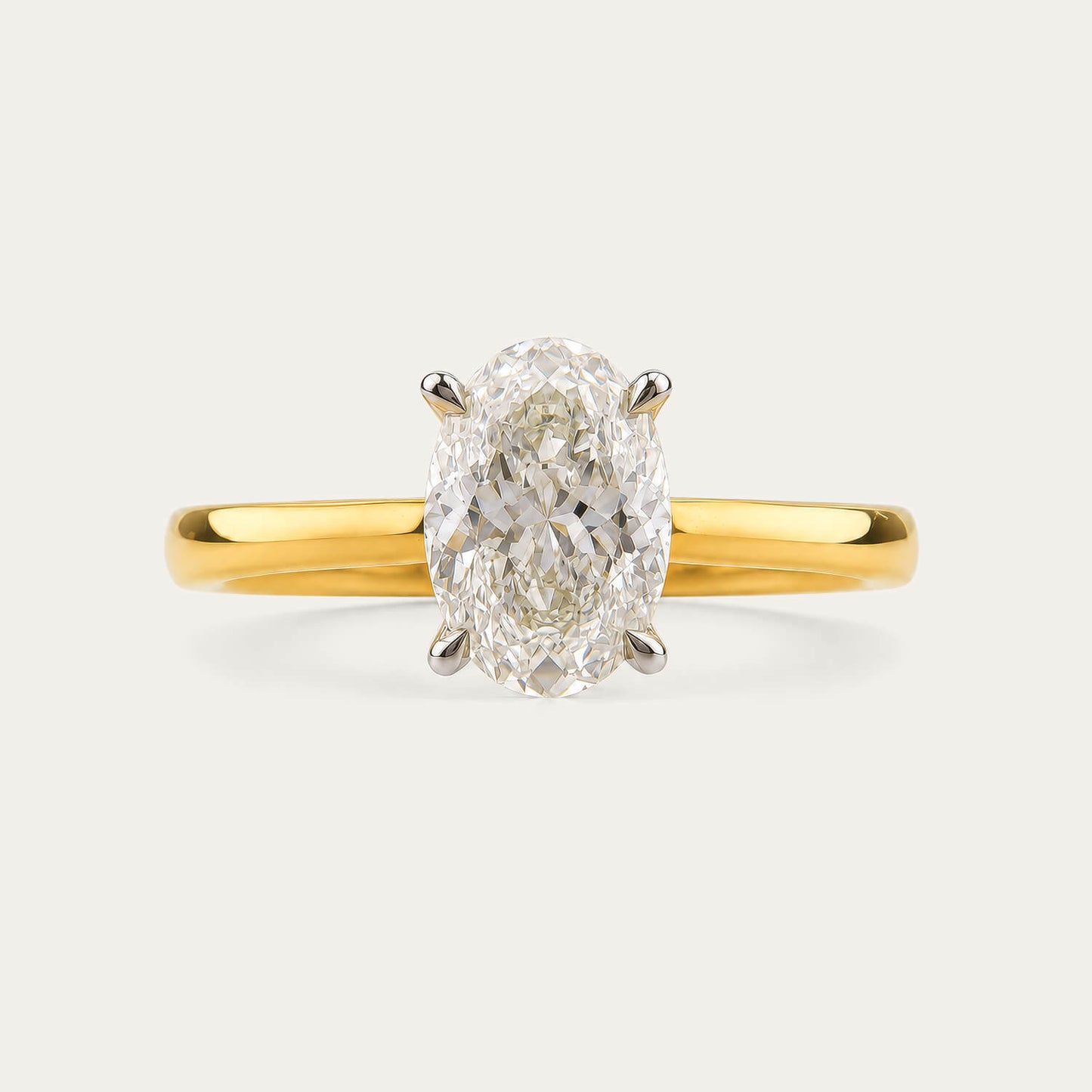 Born NOVA 18ct Yellow Gold 1.50ct Oval Lab Grown Diamond Solitaire Ring
