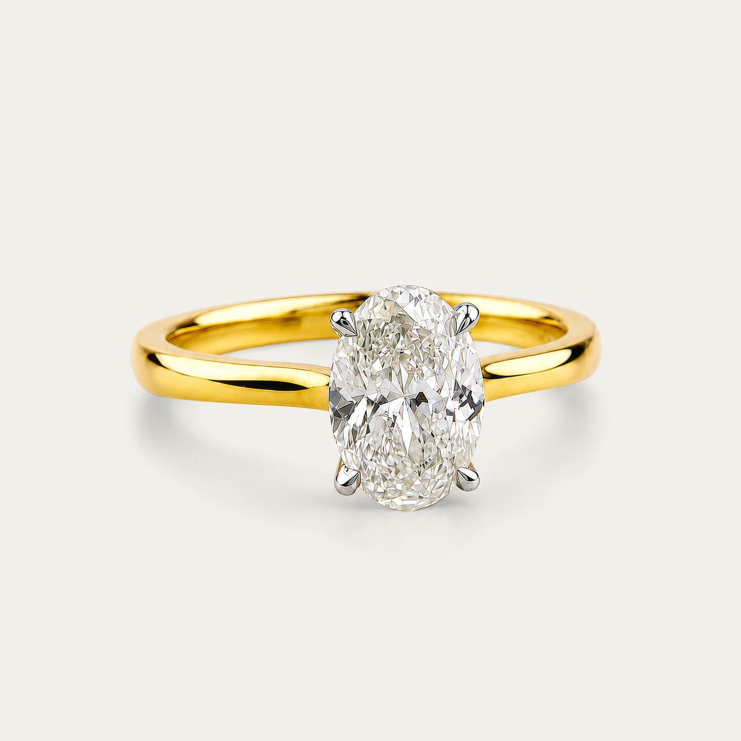 Born NOVA 18ct Yellow Gold 1.50ct Oval Lab Grown Diamond Solitaire Ring