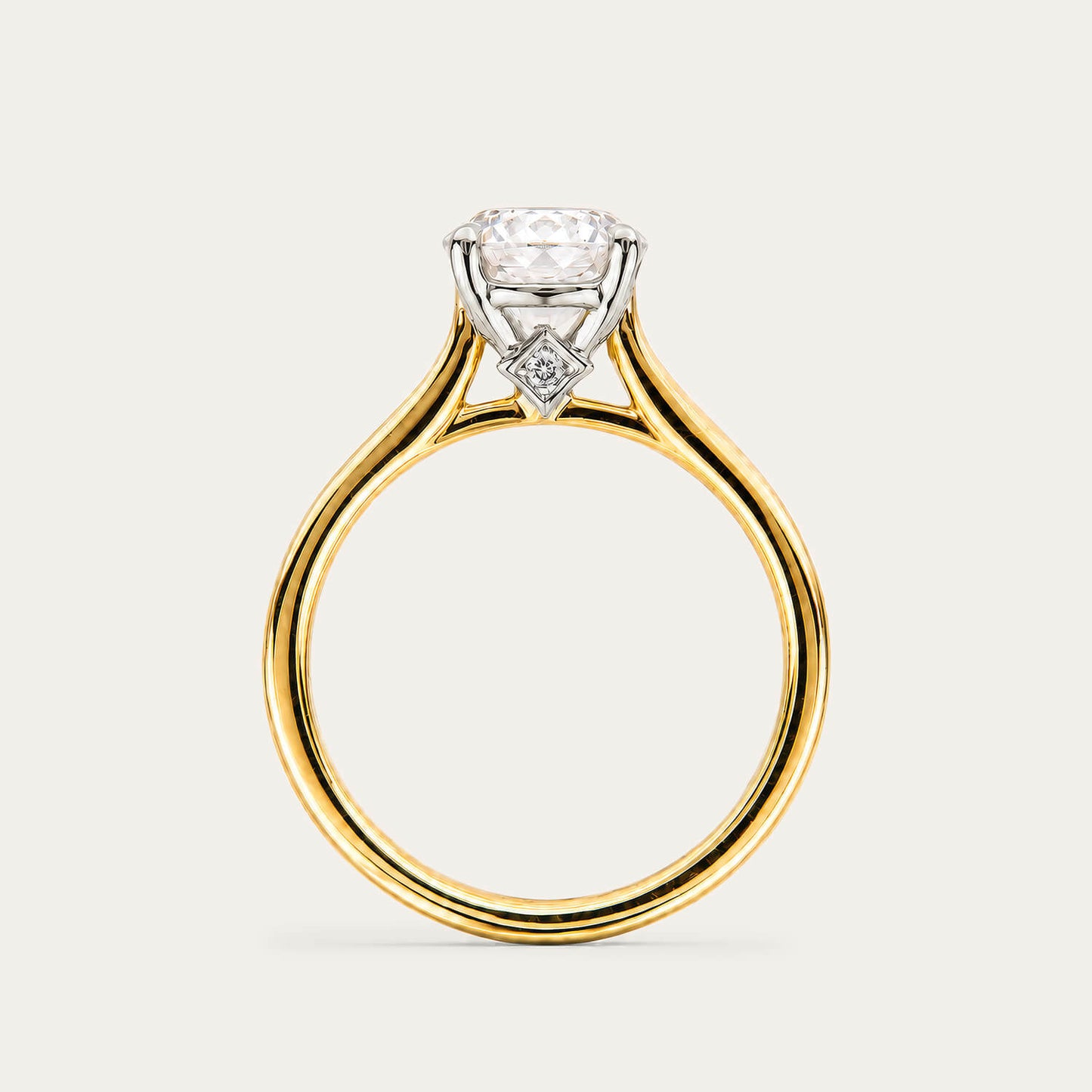 Born NOVA 18ct Yellow Gold 1.50ct Oval Lab Grown Diamond Solitaire Ring